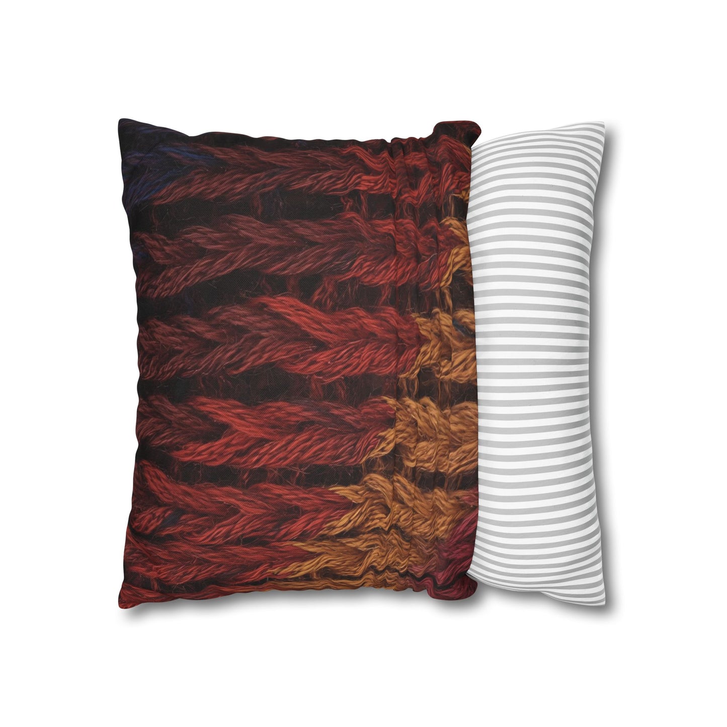 Cozy Fall Knit Square Pillowcase