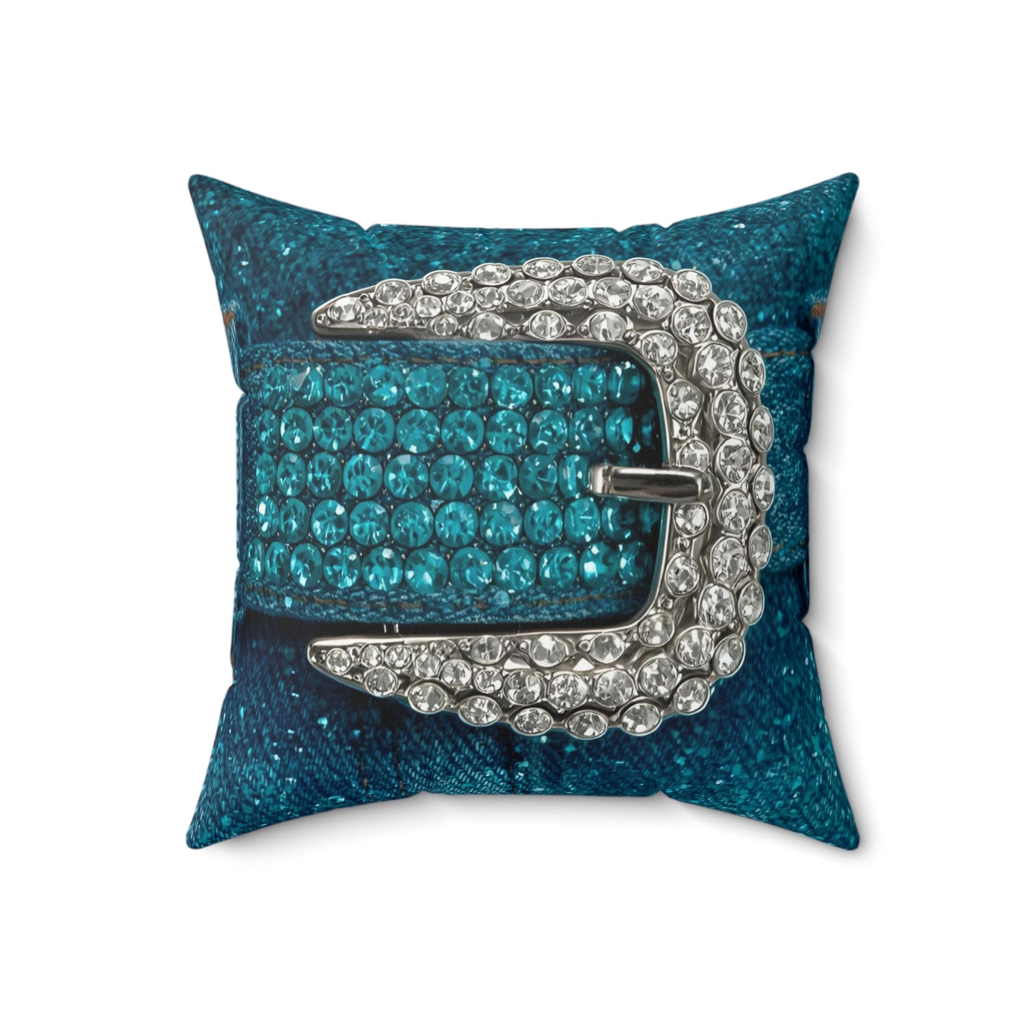 Glamorous Rhinestone Buckle Pillow | Decorative Throw Pillow, Luxury Home Decor, Cubicle Decor, Fashion-Inspired Gift, Book Nookn