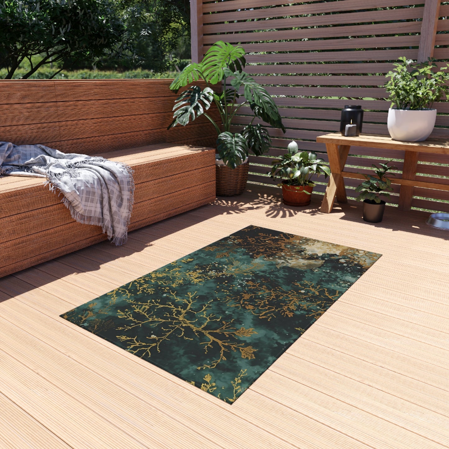 Elegant Sea Moss Bohemian Indoor/Outdoor Rug