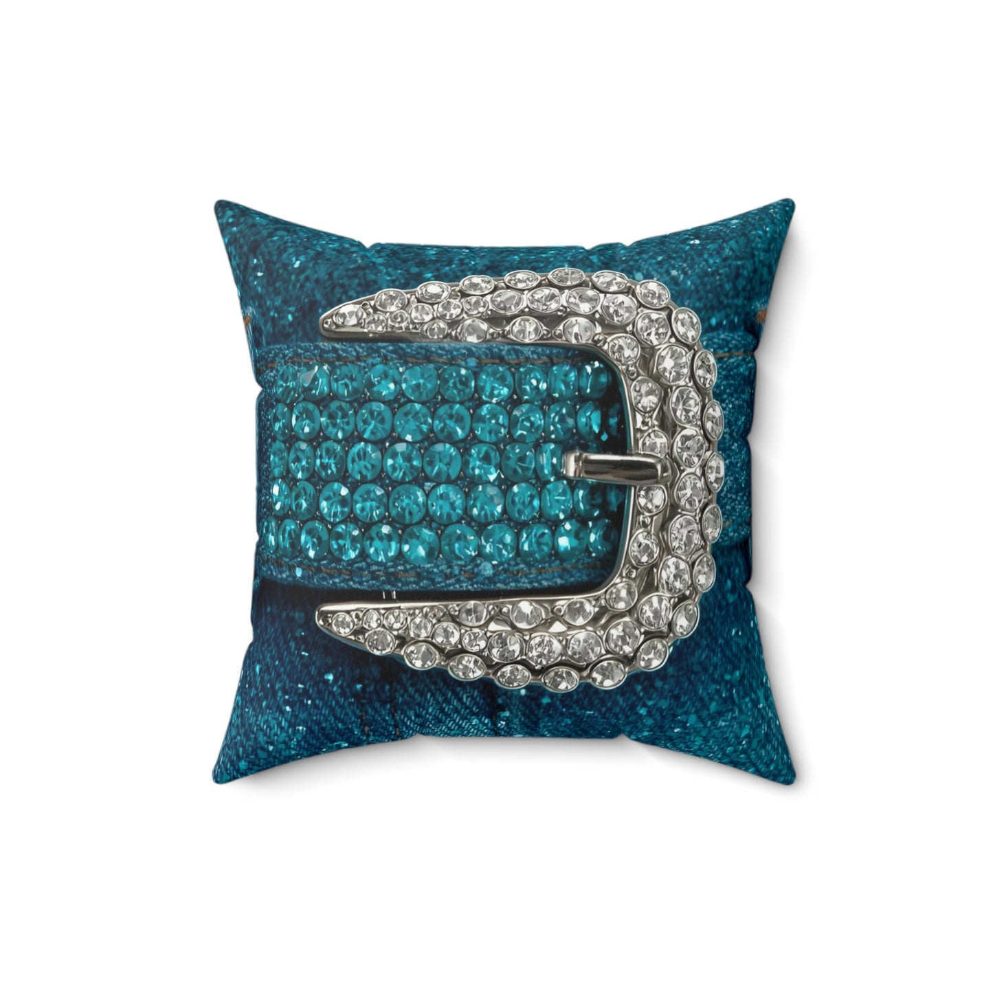 Glamorous Rhinestone Buckle Pillow | Decorative Throw Pillow, Luxury Home Decor, Cubicle Decor, Fashion-Inspired Gift, Book Nookn
