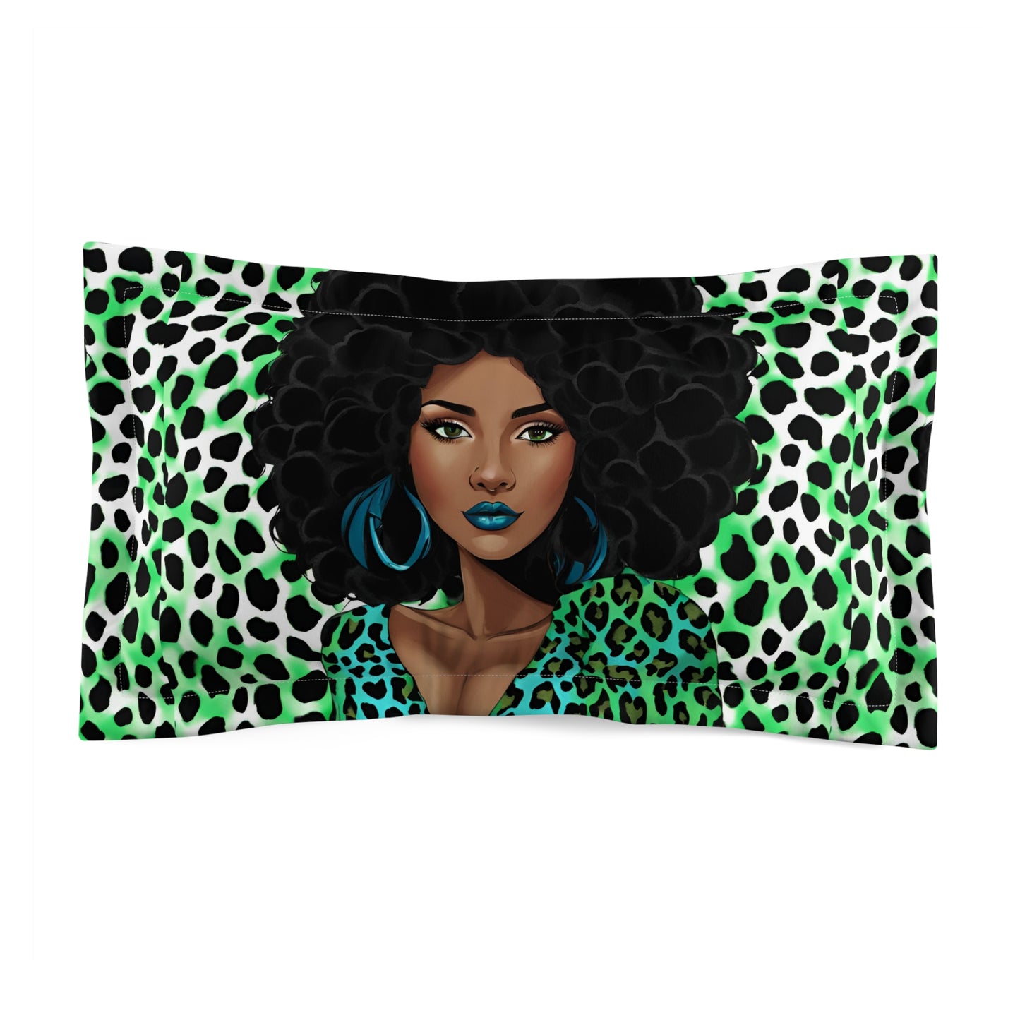 Rainforest Queen Print Pillow Sham - Afrocentric Style for Home Decor