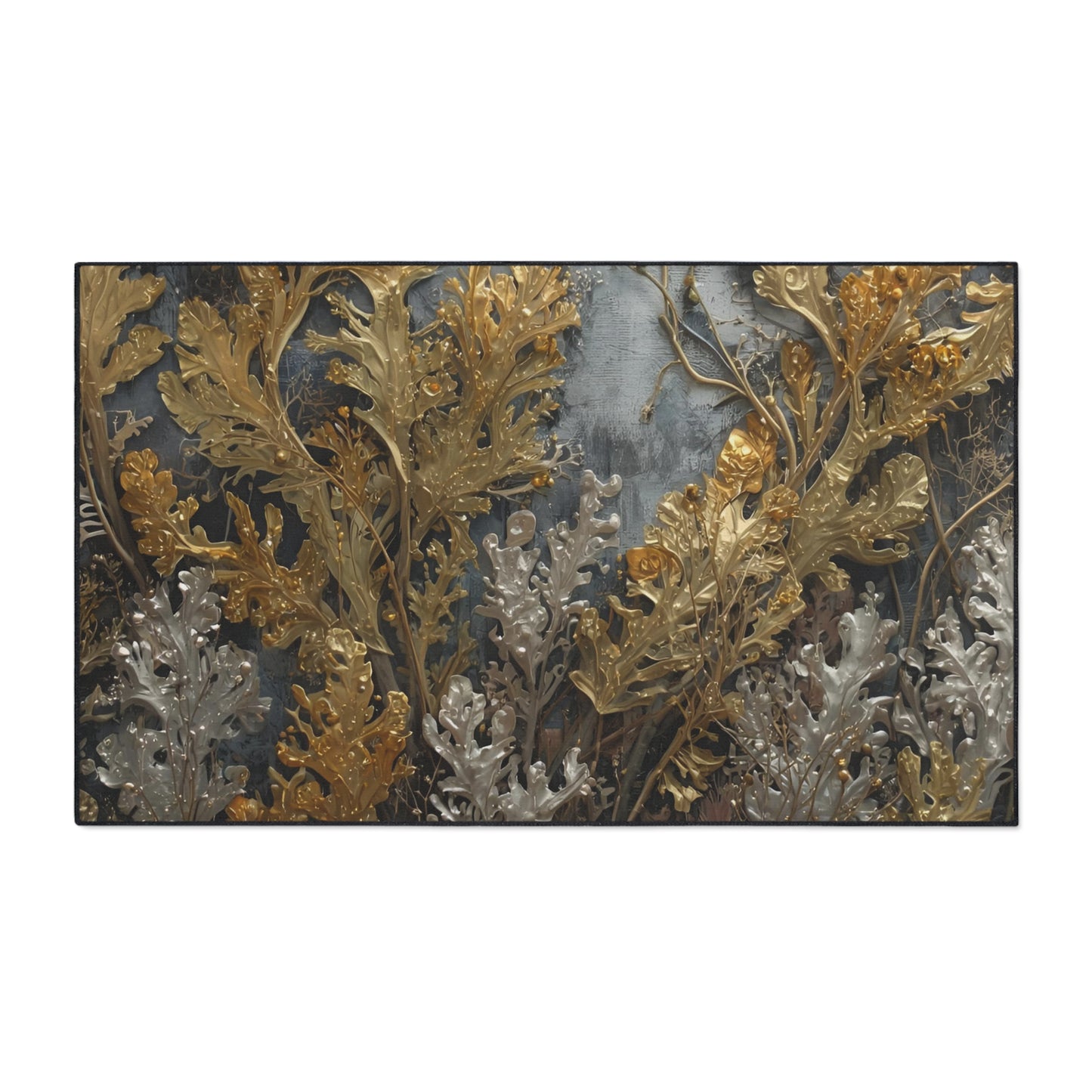 Elegant Sea Moss Rug Floral Heavy Duty Floor Mat