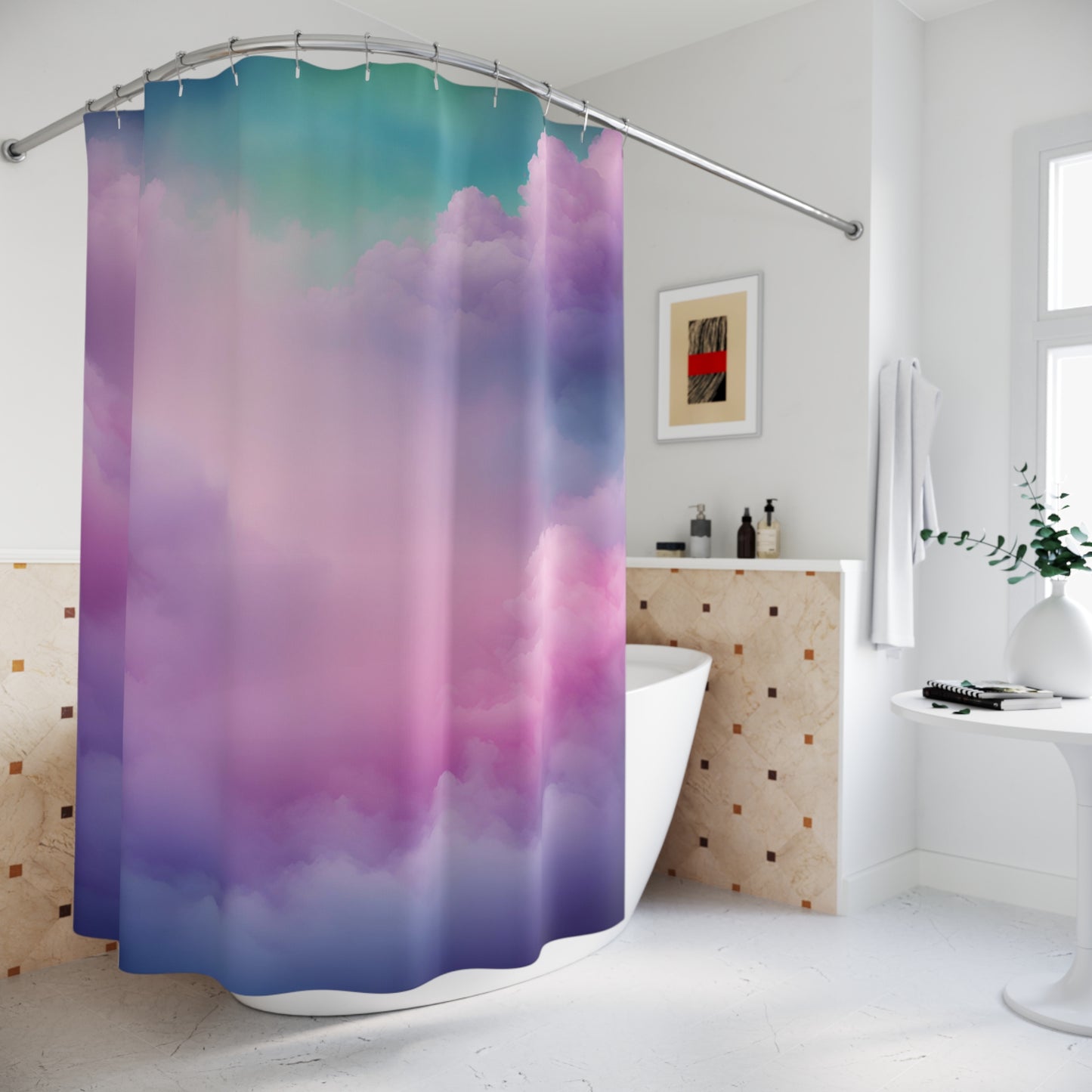 Dreamy Serene Cloud Shower Curtain
