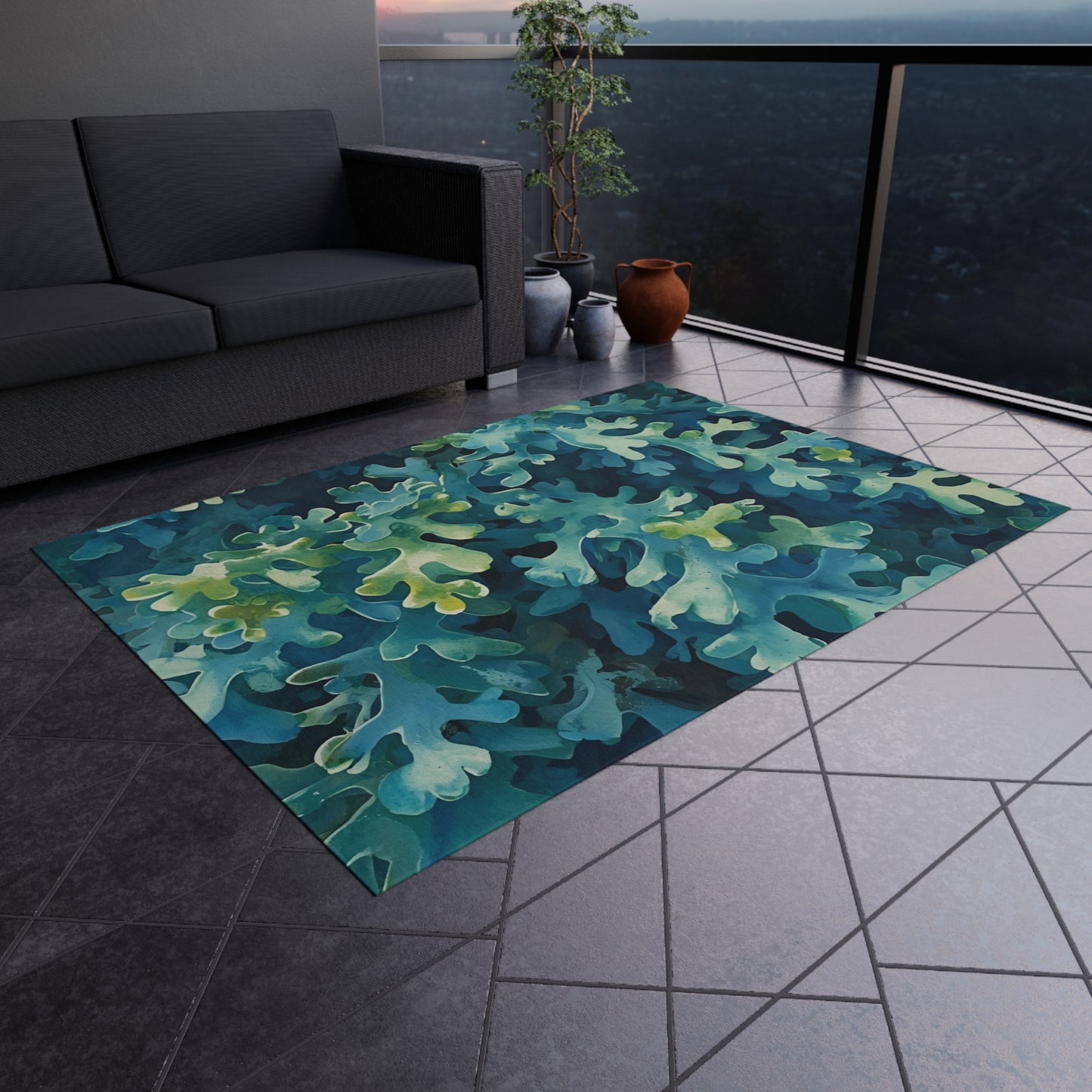 Serene Sea Moss Indoor/Outdoor Rug