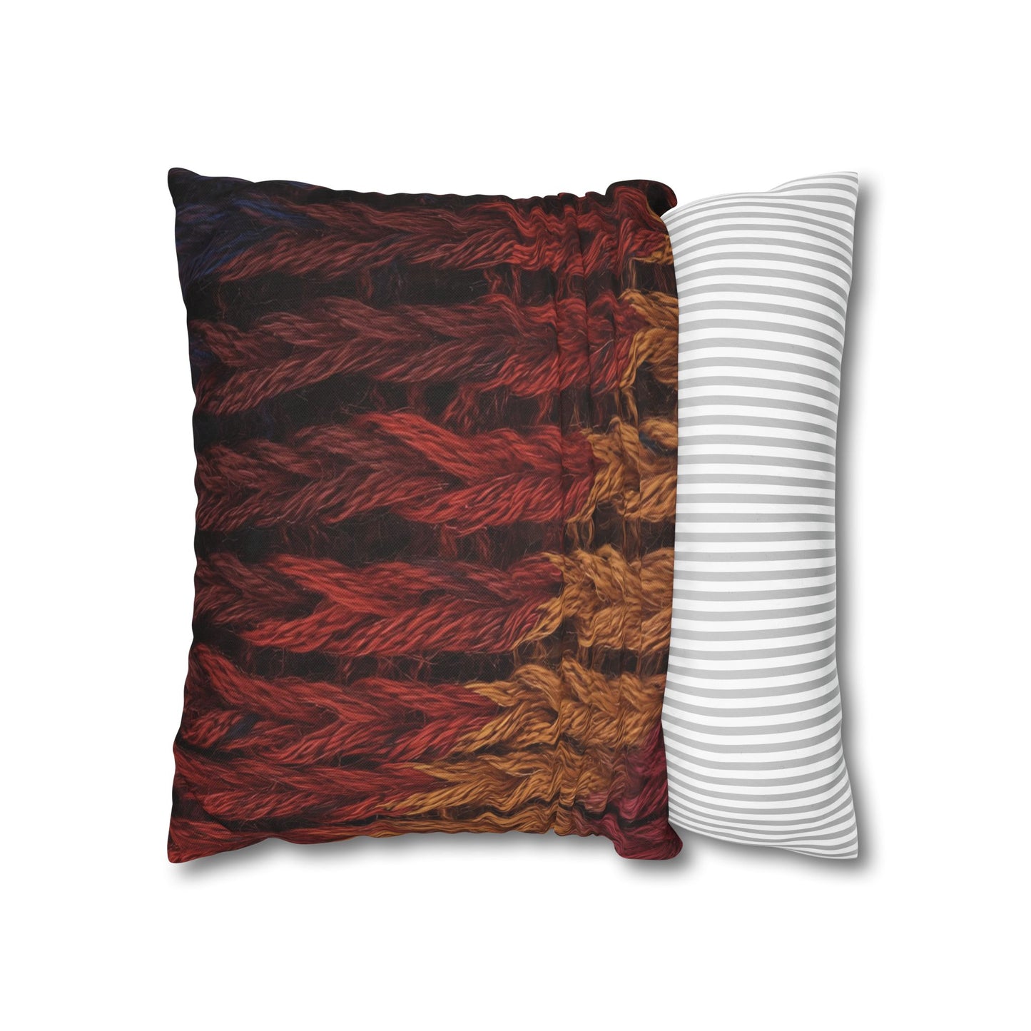 Cozy Fall Knit Square Pillowcase