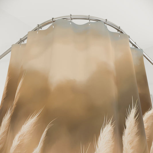 Bohemian Pampas Grass Shower Curtain