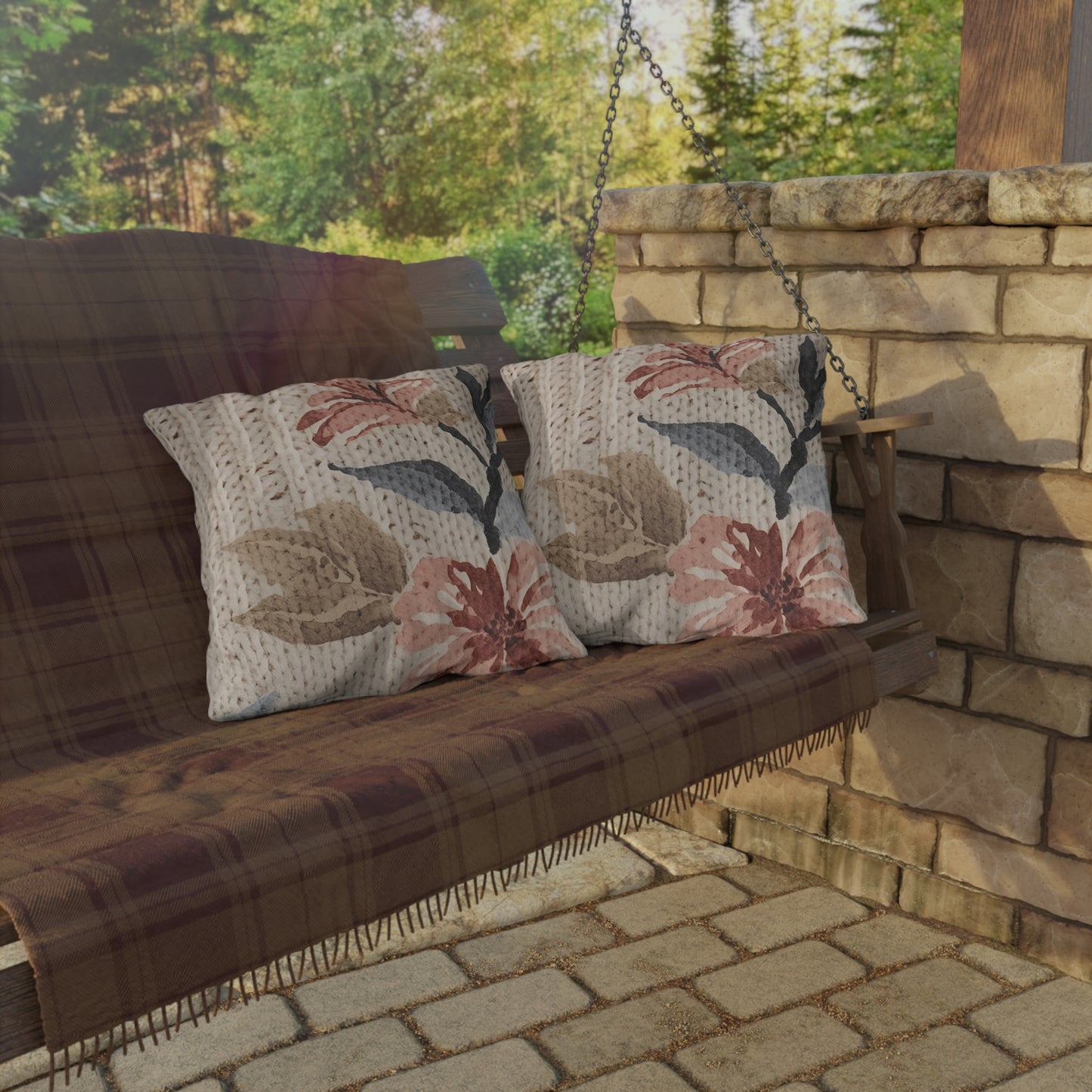 Cottage Rose Outdoor Pillow