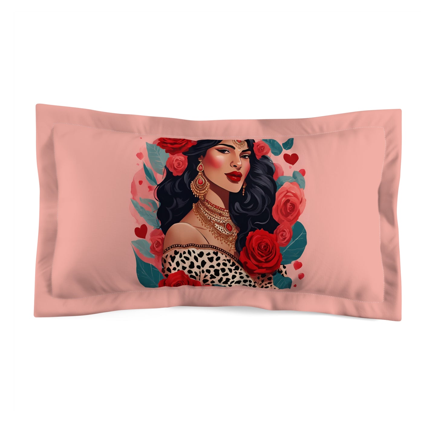 Cheetah Valentine's Day Pillow Sham