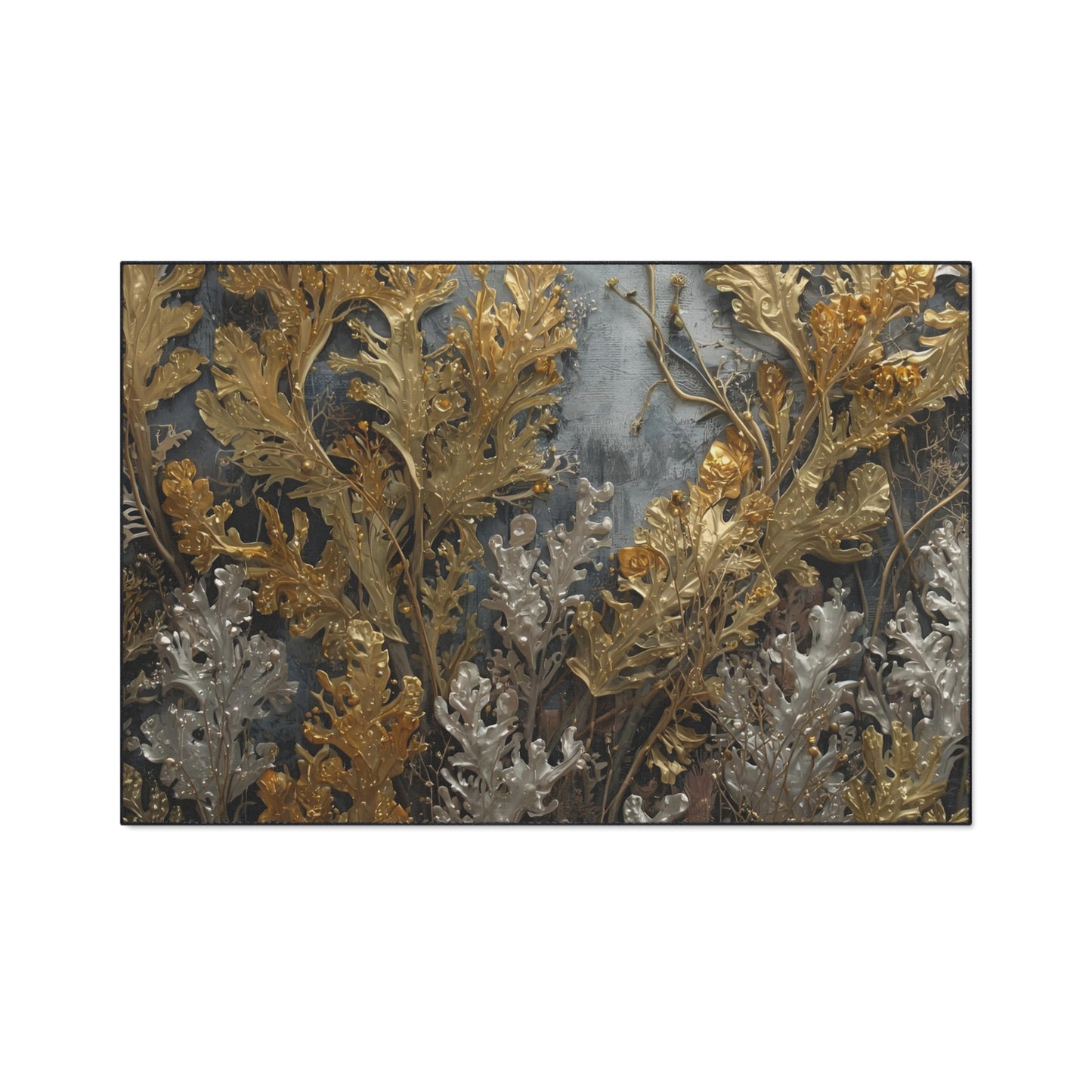 Elegant Sea Moss Rug Floral Heavy Duty Floor Mat