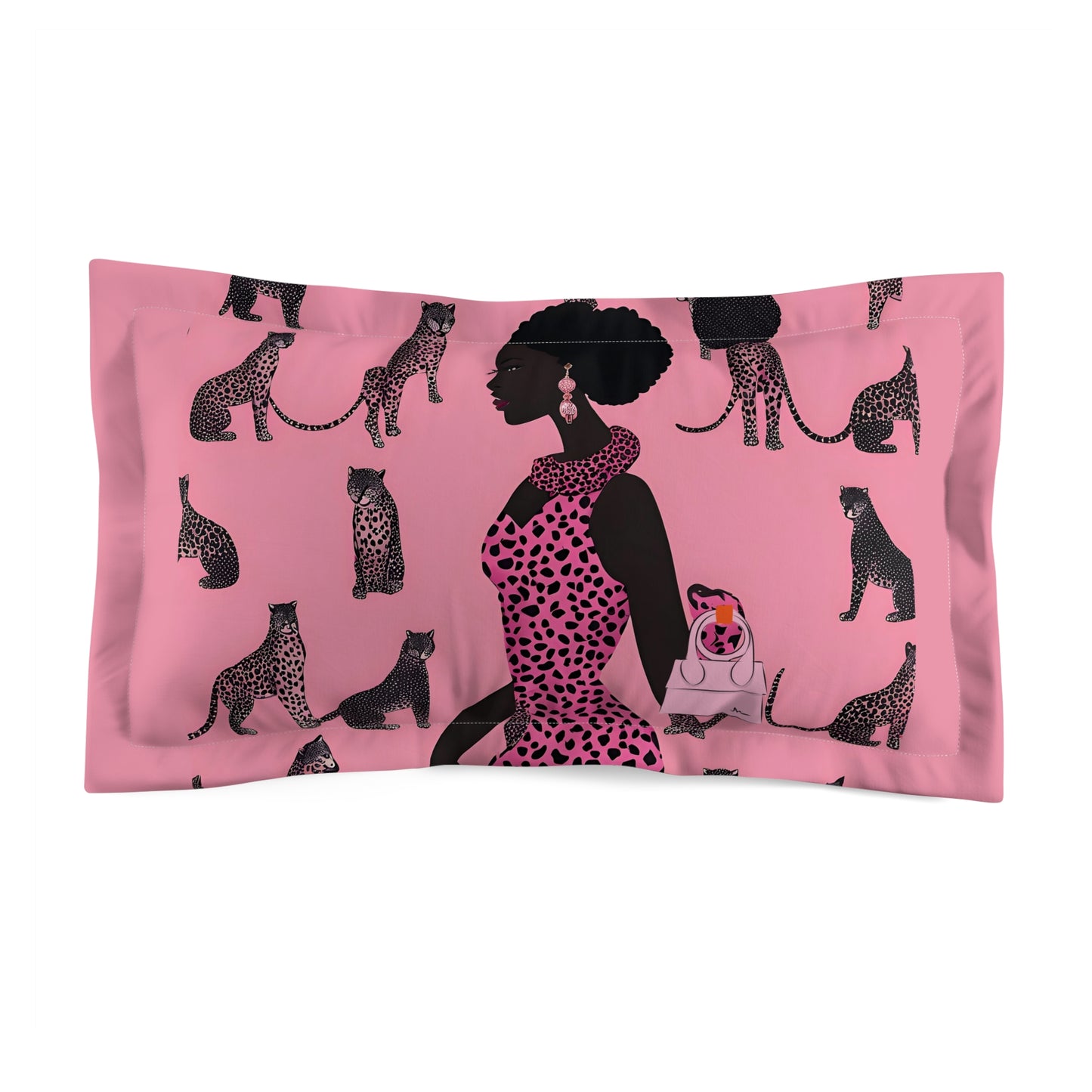 Pretty in Cheetah Microfiber Pillow Sham for Stylish Bedrooms