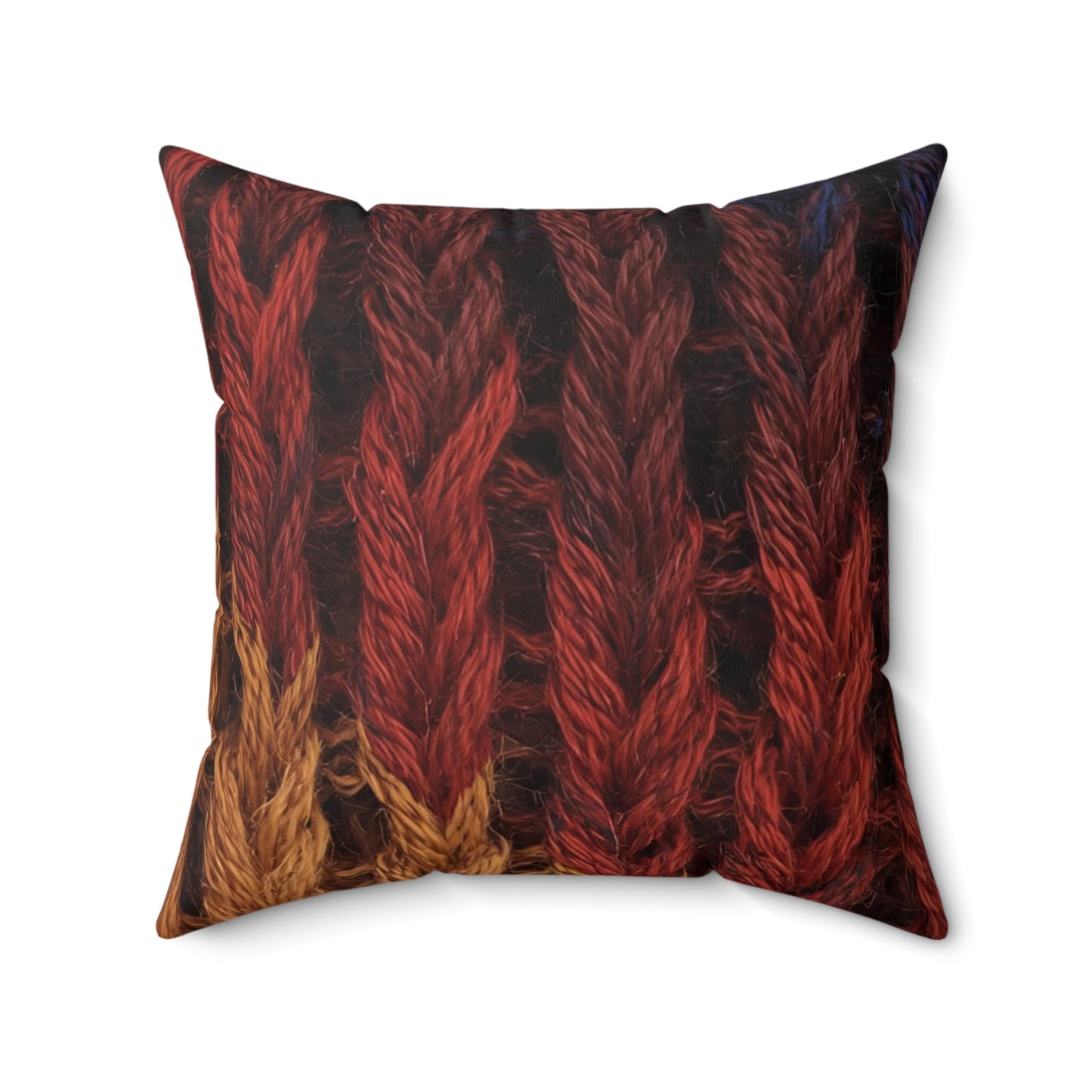 Cozy Fall Knitted Throw Pillow
