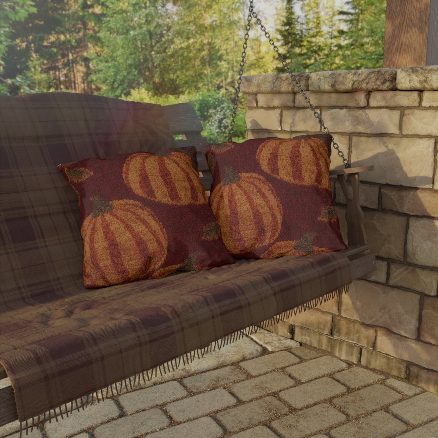 Autumn Pumpkin Outdoor Pillow