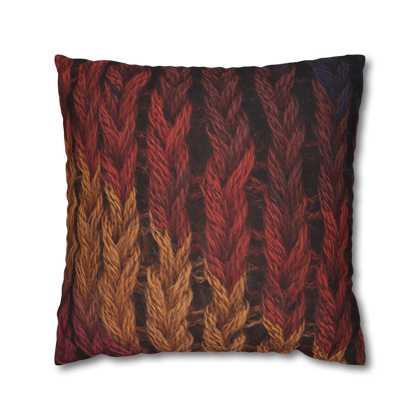 Cozy Fall Knit Square Pillowcase