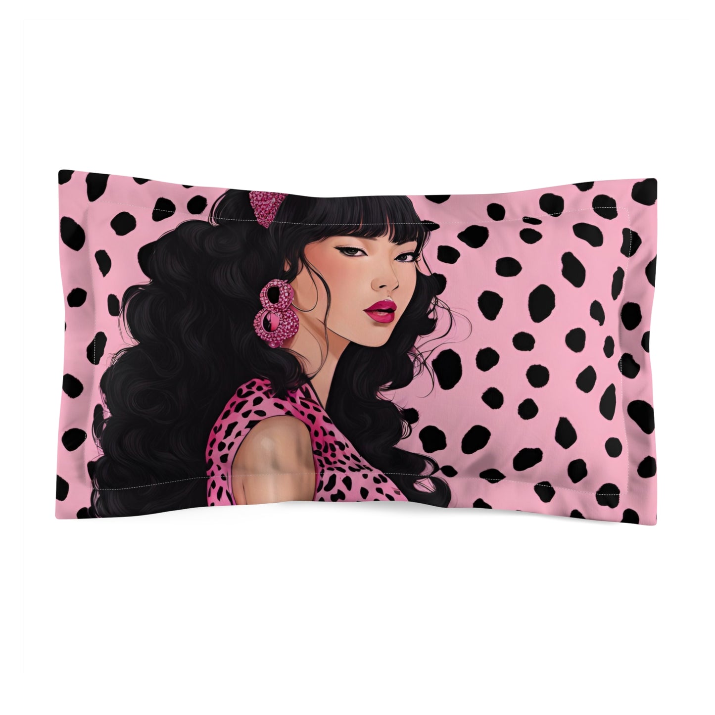 Posing in Pink Pillow Sham