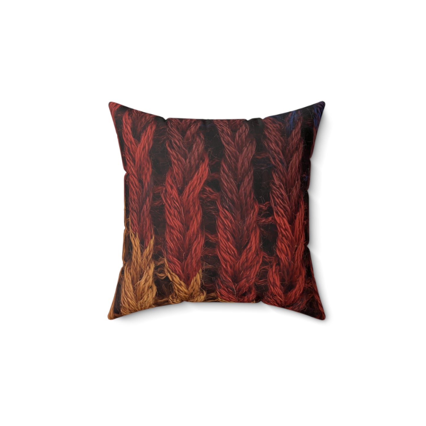 Cozy Fall Knitted Throw Pillow