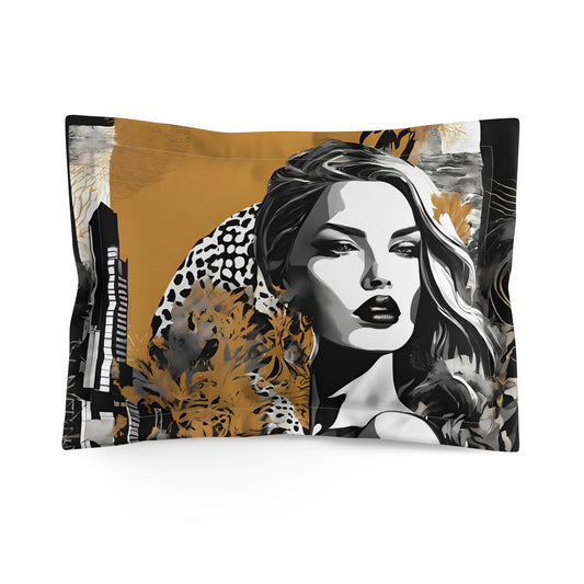 Prissy in Print Microfiber Pillow Sham - Stylish Bedroom Decor