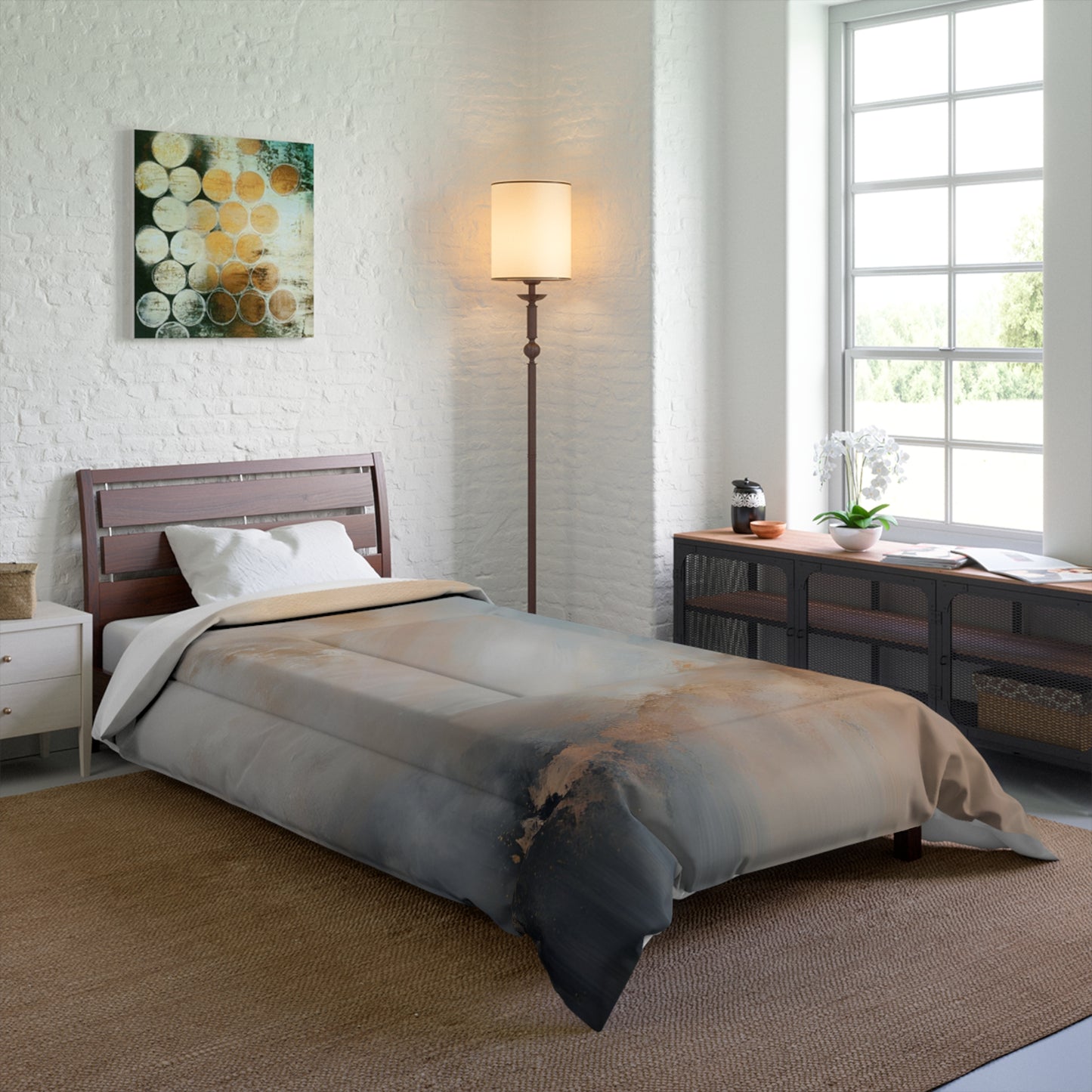 Smoke Abstract Comforter