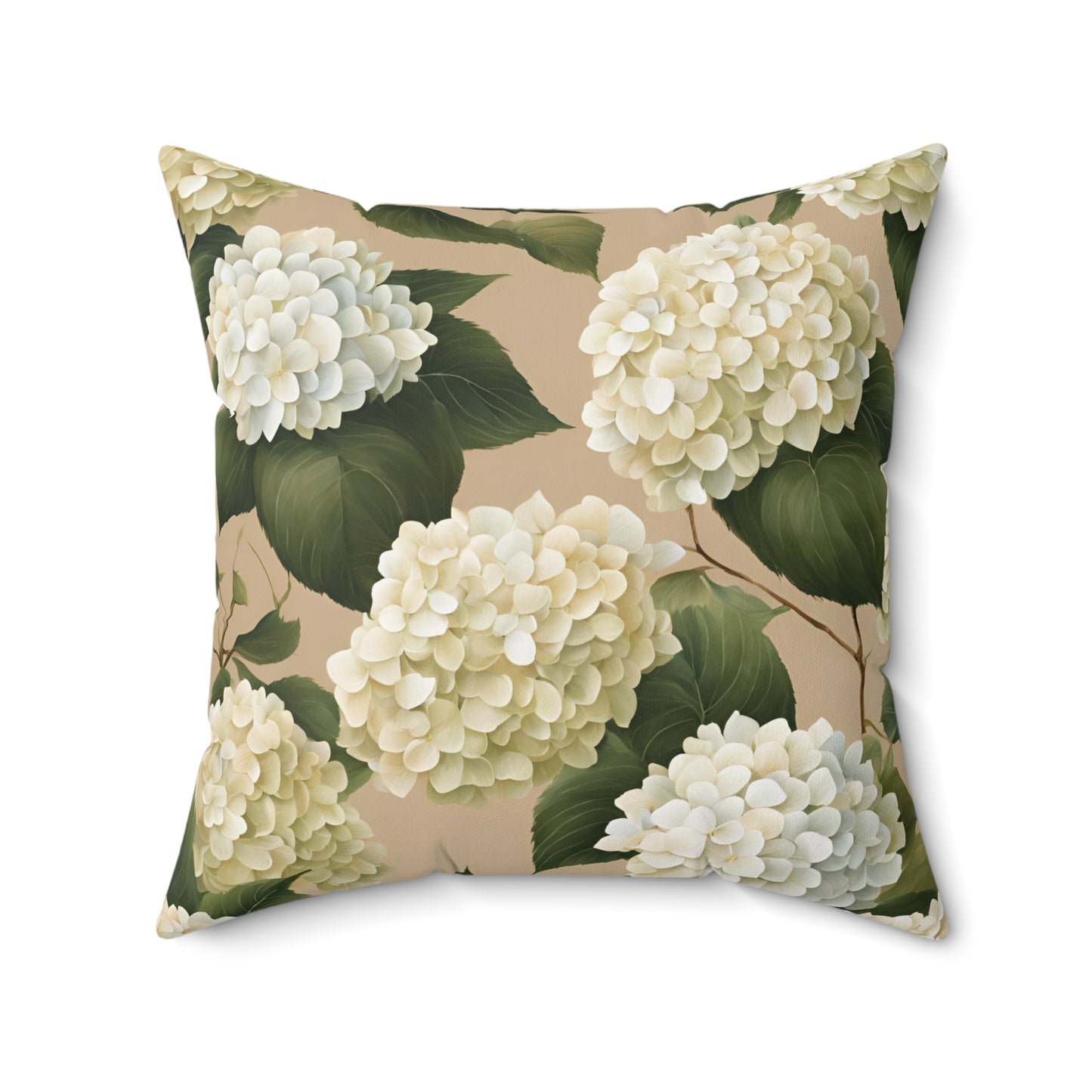 Elegant Floral Decorative Pillow - Hydrangea Design
