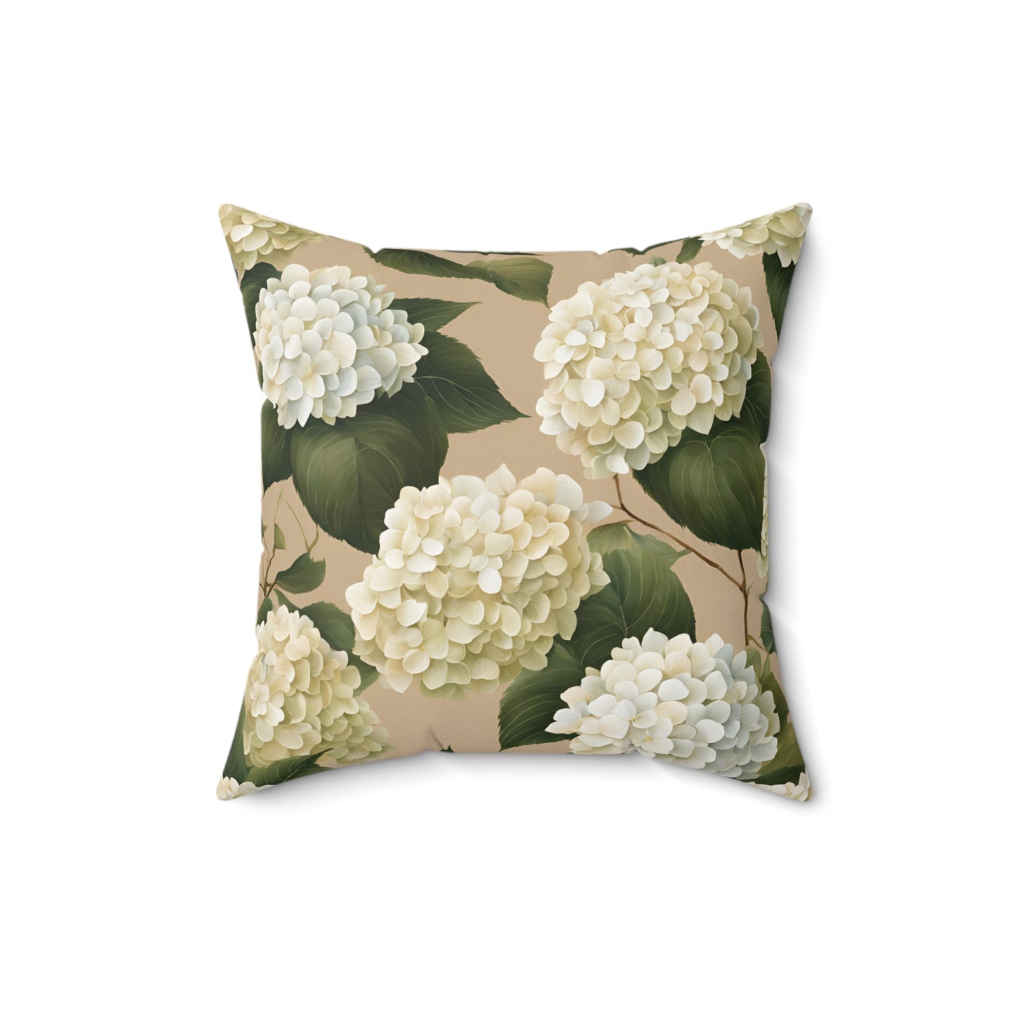 Elegant Floral Decorative Pillow - Hydrangea Design