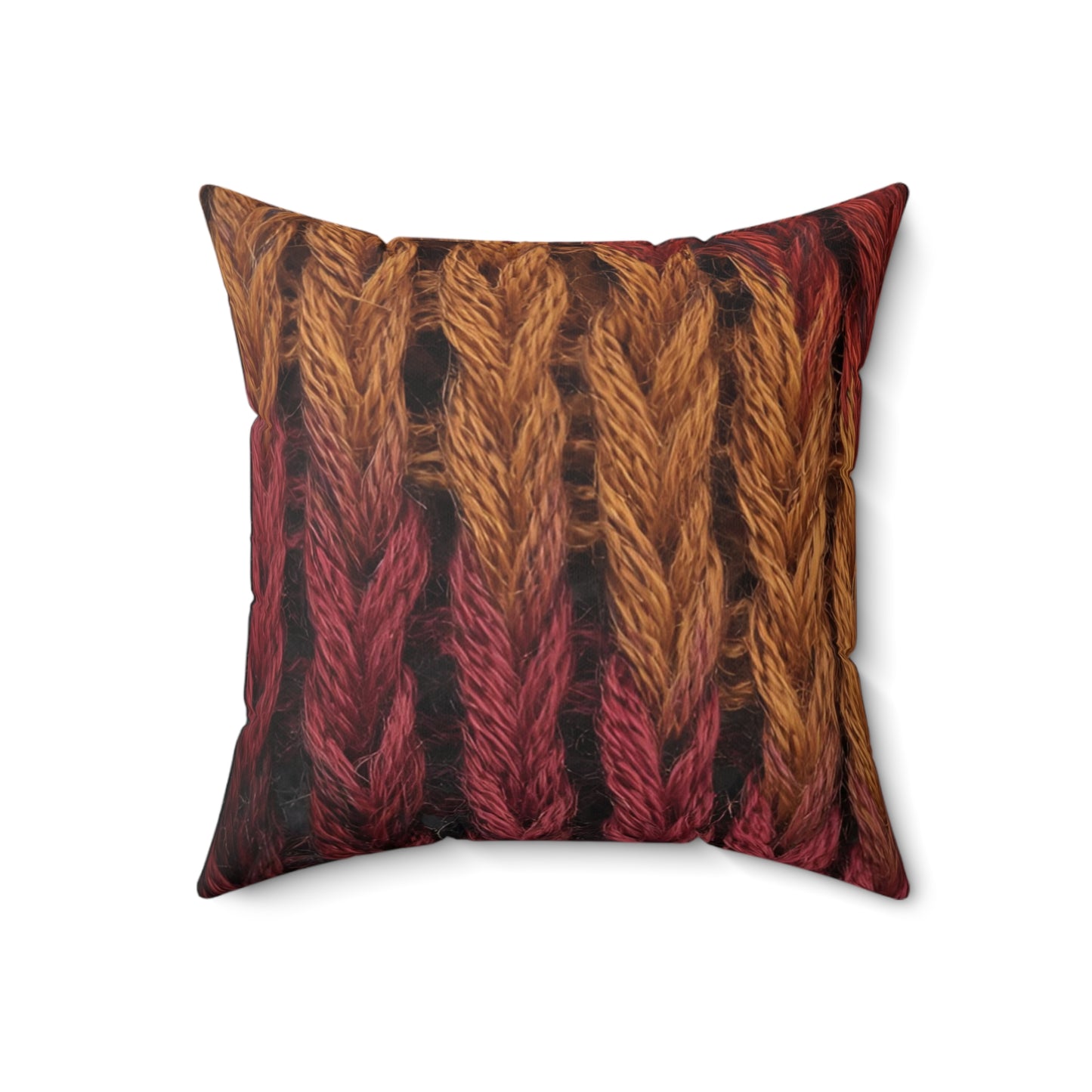 Cozy Fall Knitted Throw Pillow