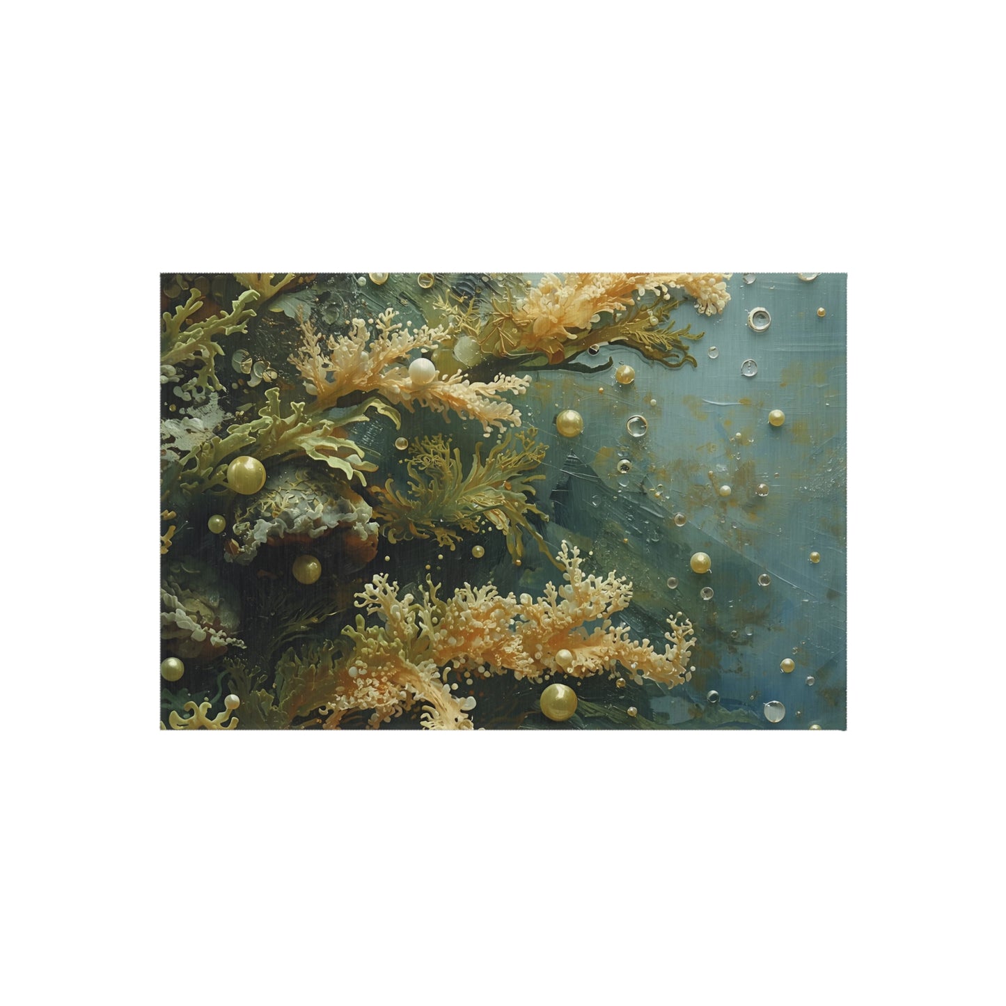 Elegant Sea Moss Rug- Coastal Outdoor Rug