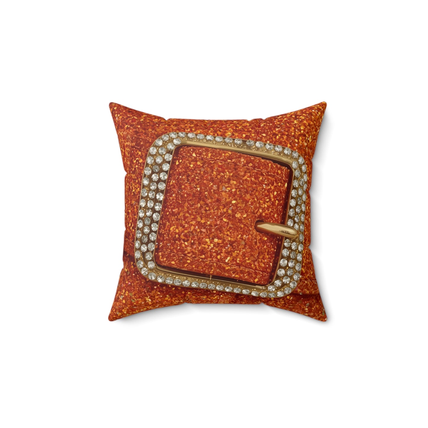 Orange Glitter Glamorous Decorative Pillow