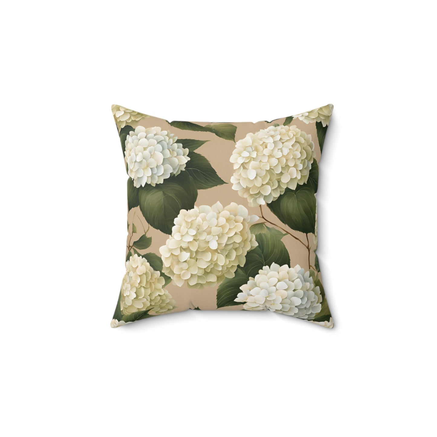 Elegant Floral Decorative Pillow - Hydrangea Design