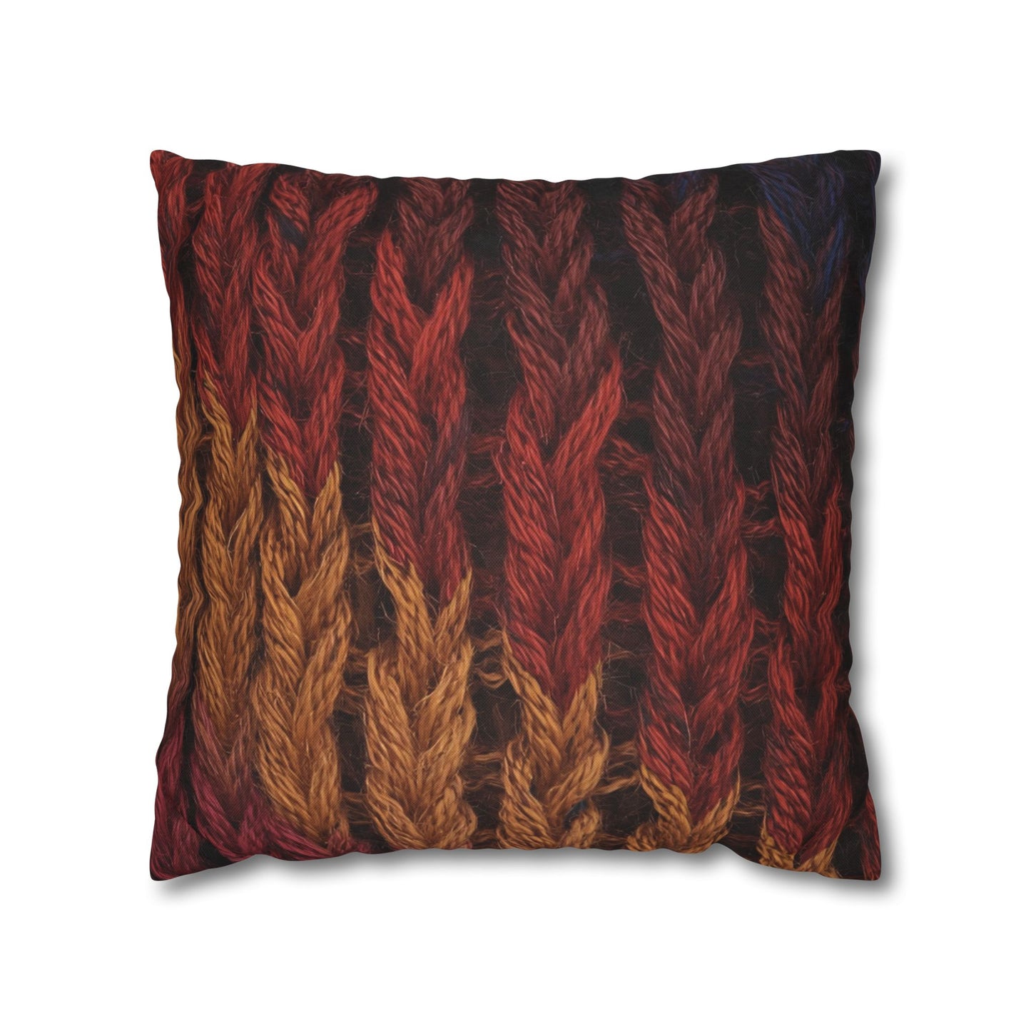 Cozy Fall Knit Square Pillowcase