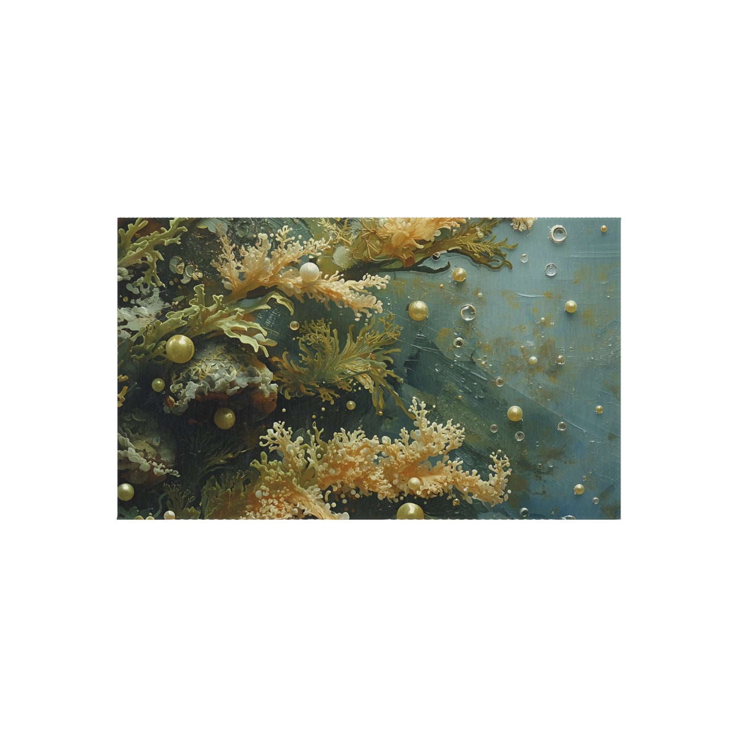 Elegant Sea Moss Rug- Coastal Outdoor Rug