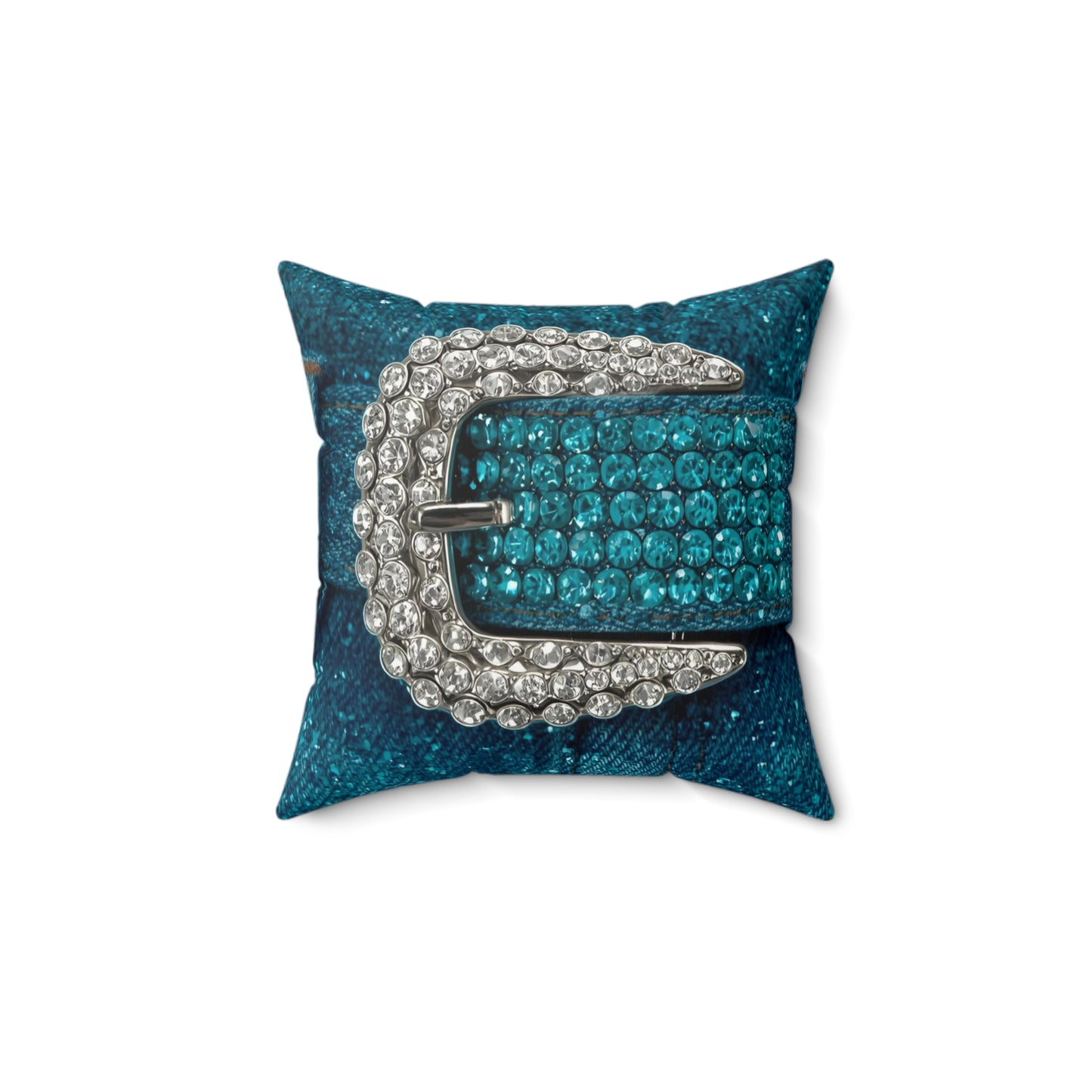 Glamorous Rhinestone Buckle Pillow | Decorative Throw Pillow, Luxury Home Decor, Cubicle Decor, Fashion-Inspired Gift, Book Nookn