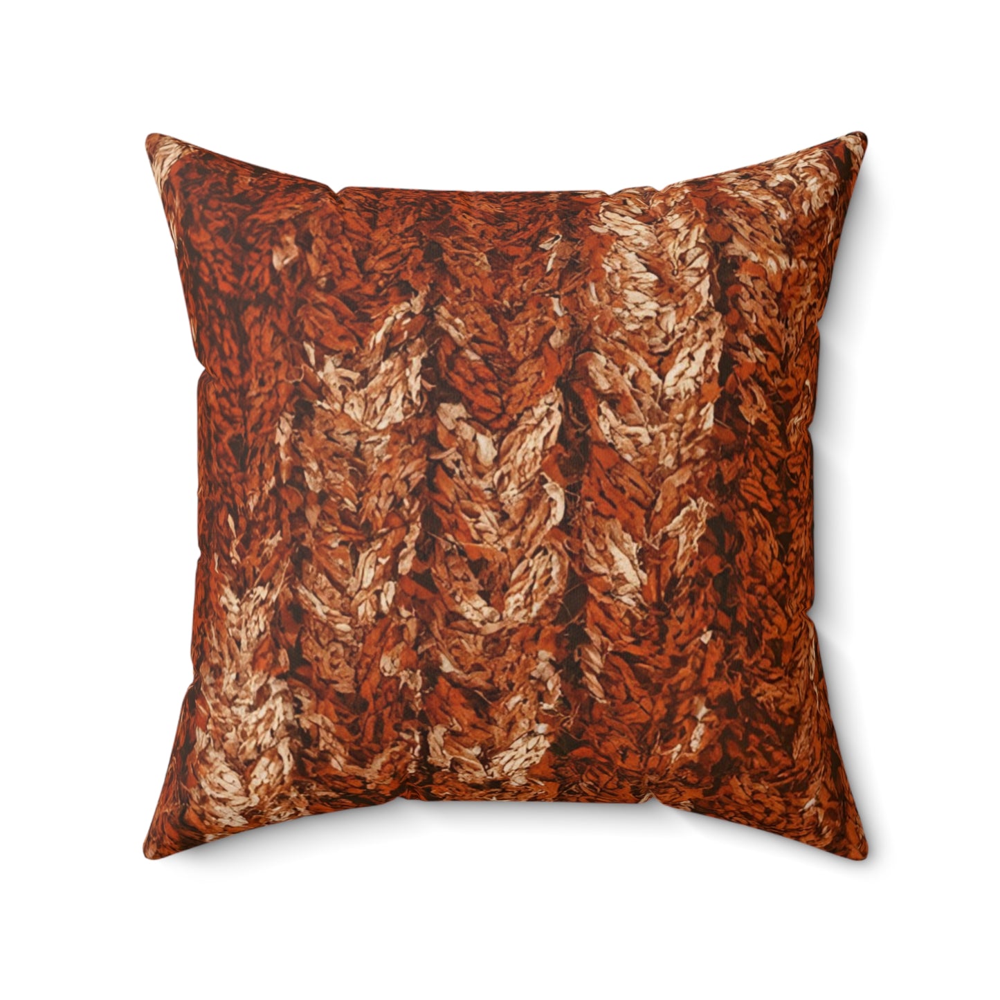 Autumn Knit Pattern Pillow