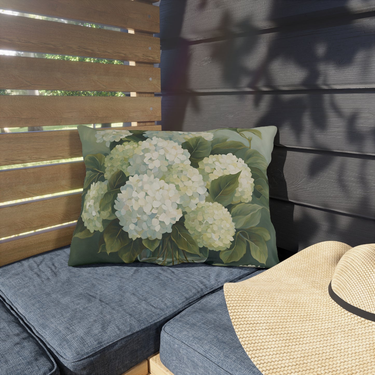 Elegant Floral Square Pillow Outdoor Pillows