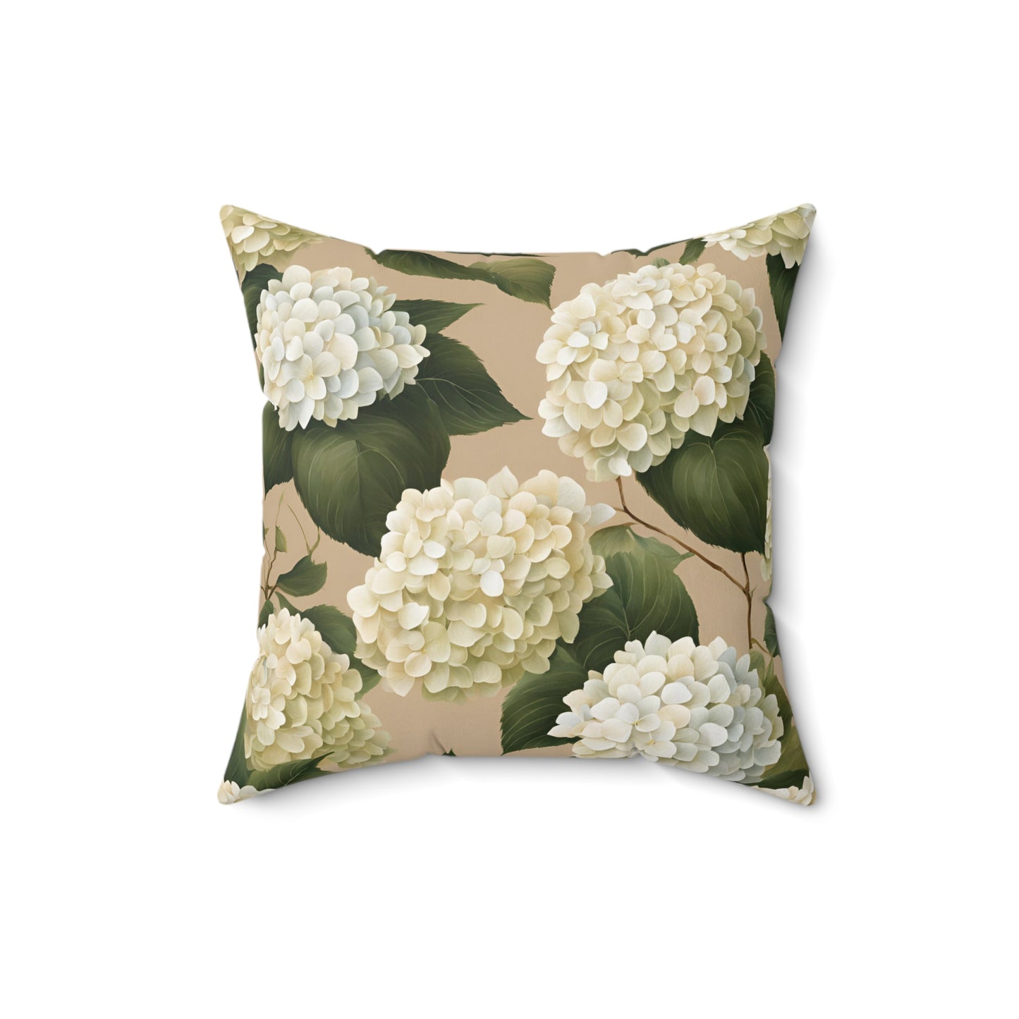 Elegant Floral Decorative Pillow - Hydrangea Design