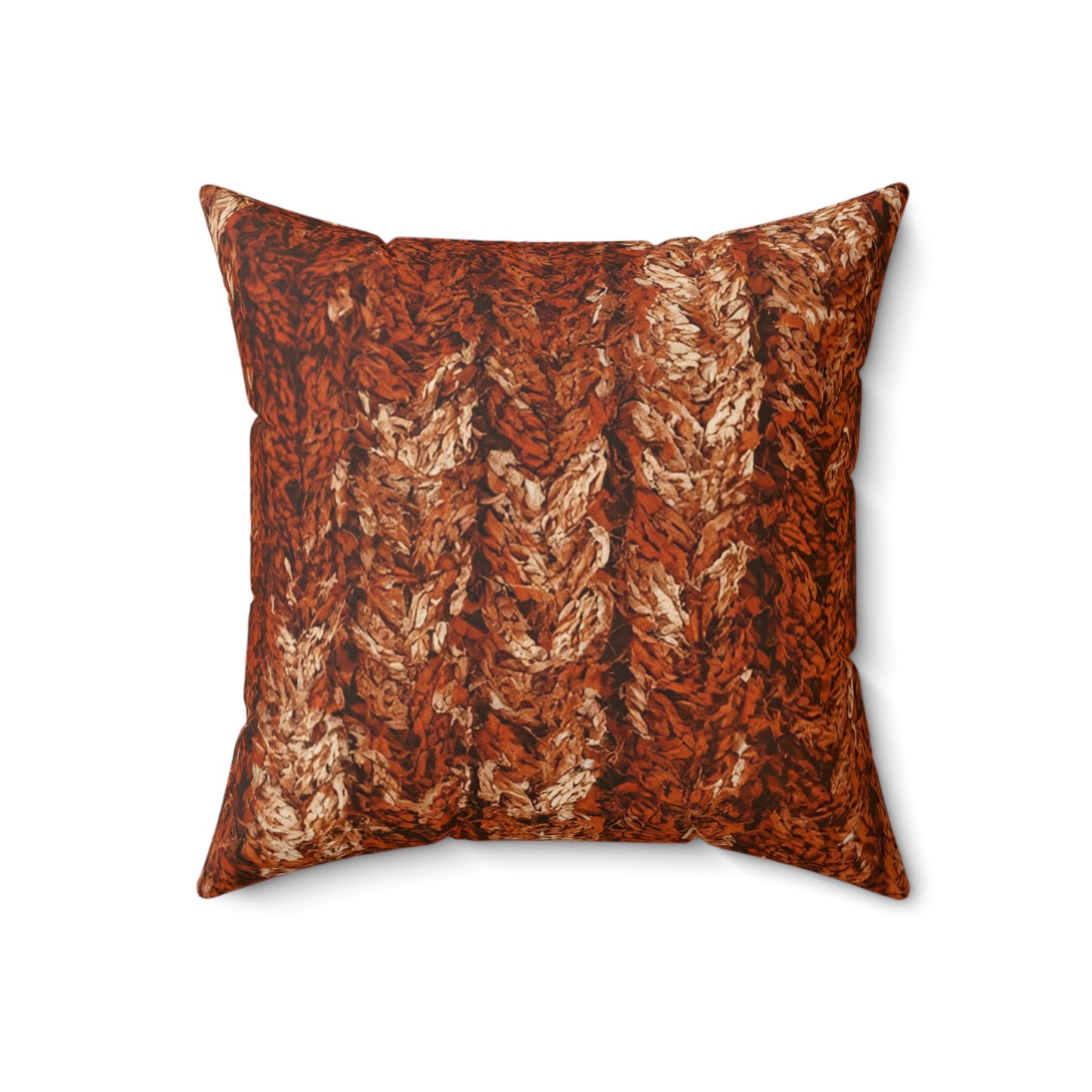 Autumn Knit Pattern Pillow