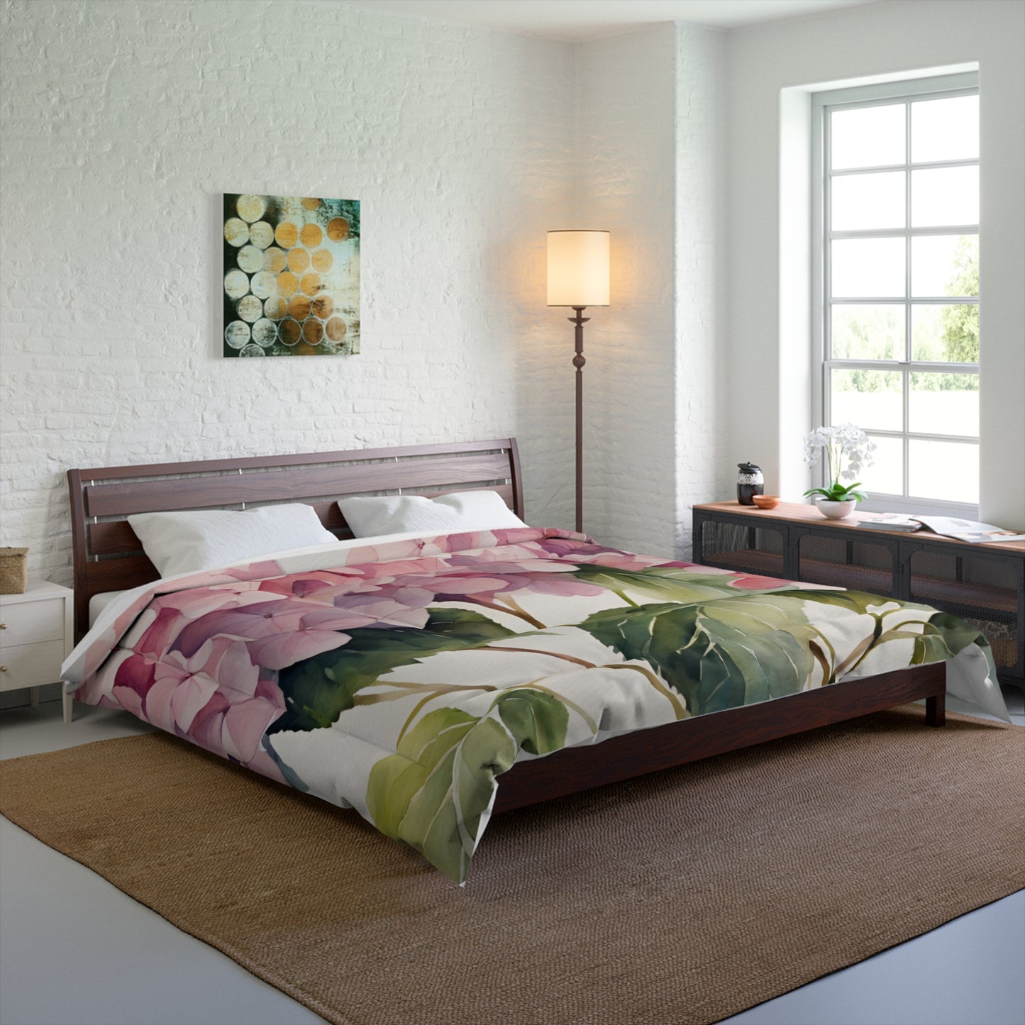 Country Floral Hydrangea Comforter