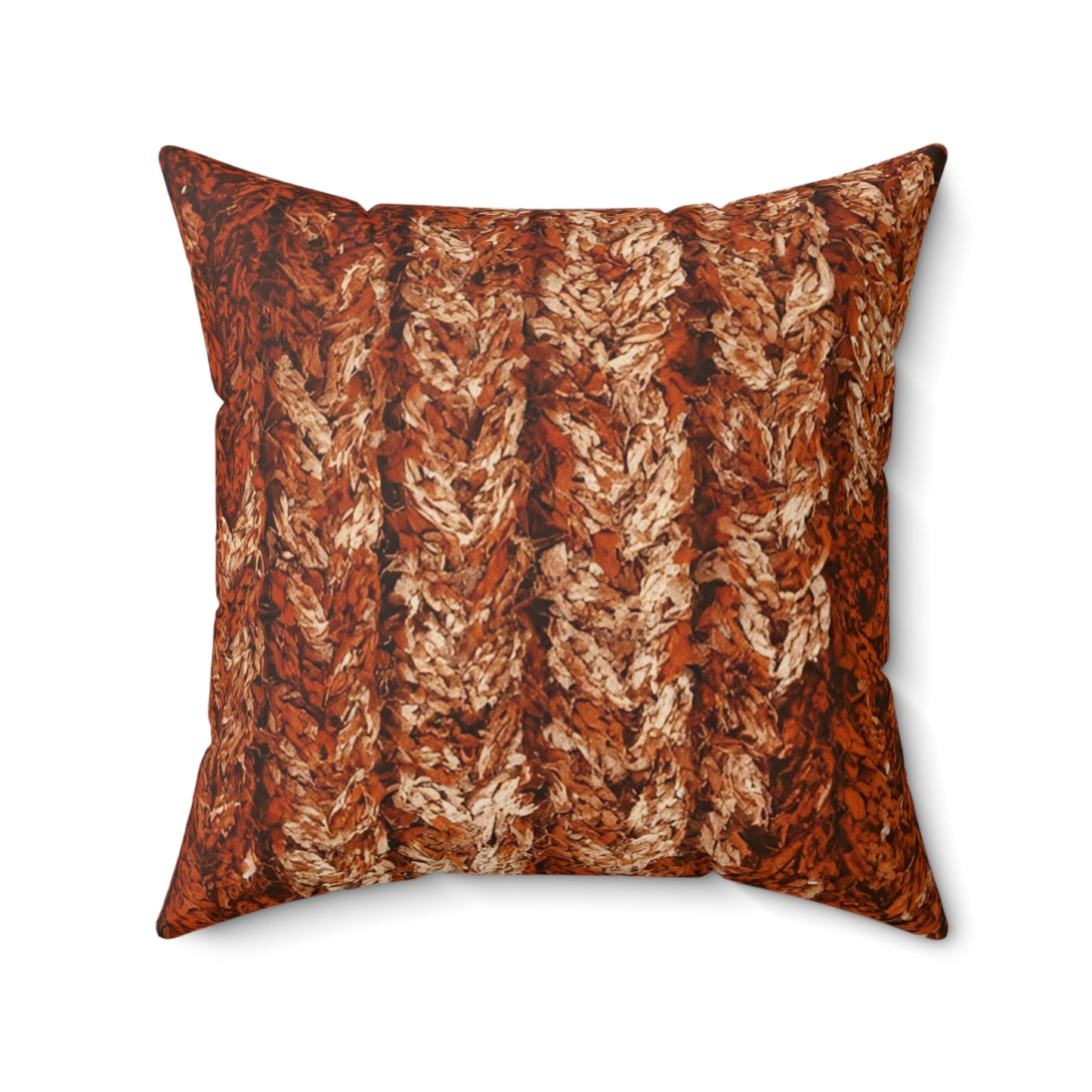 Autumn Knit Pattern Pillow