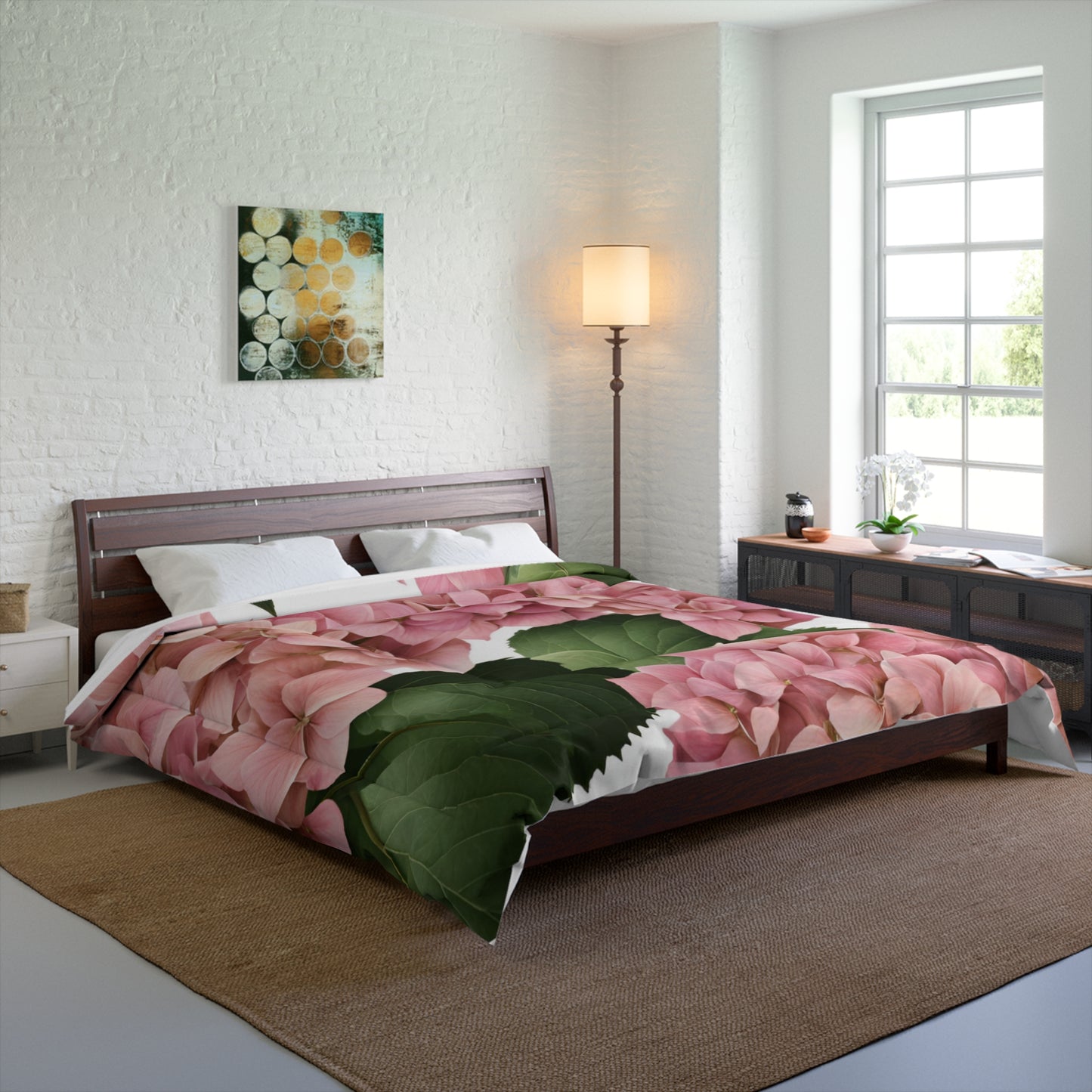Elegant Pink Floral Comforter