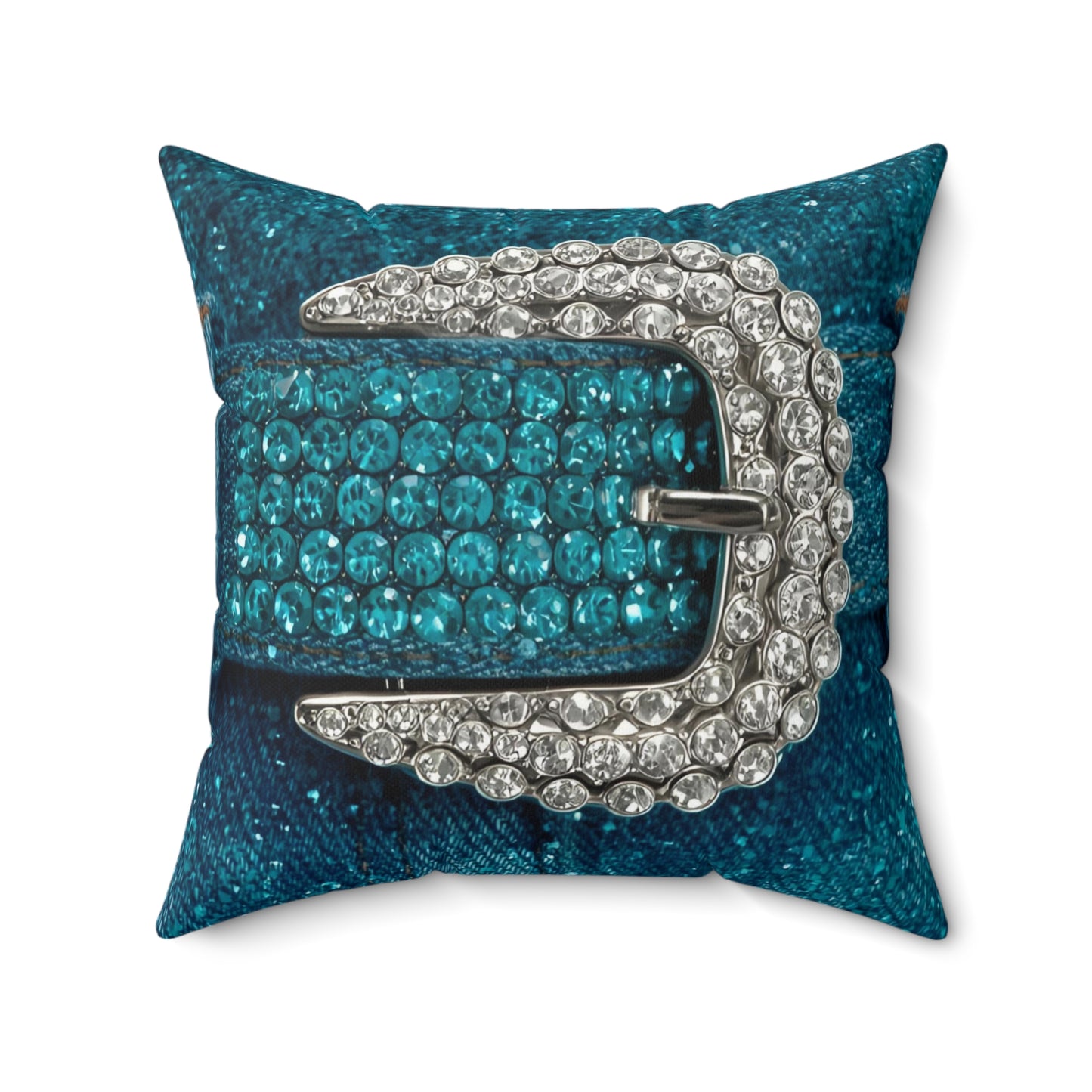 Glamorous Rhinestone Buckle Pillow | Decorative Throw Pillow, Luxury Home Decor, Cubicle Decor, Fashion-Inspired Gift, Book Nookn