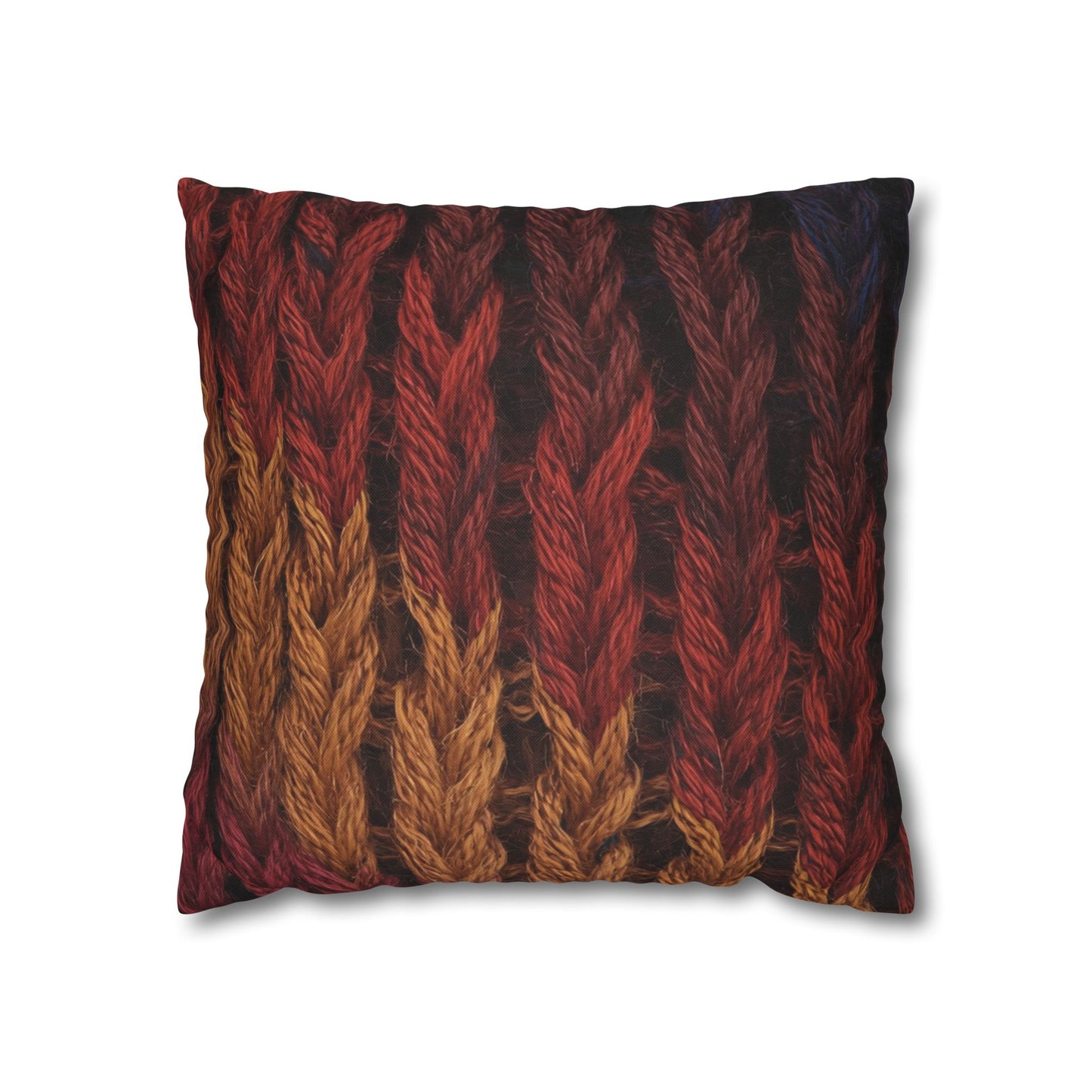 Cozy Fall Knit Square Pillowcase