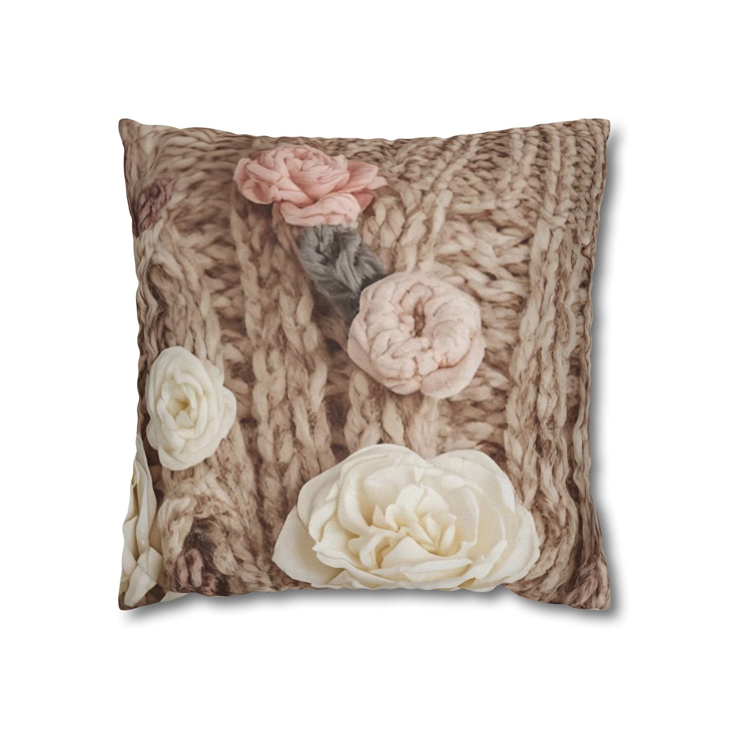 Cottage Rose Knit Pillowcase