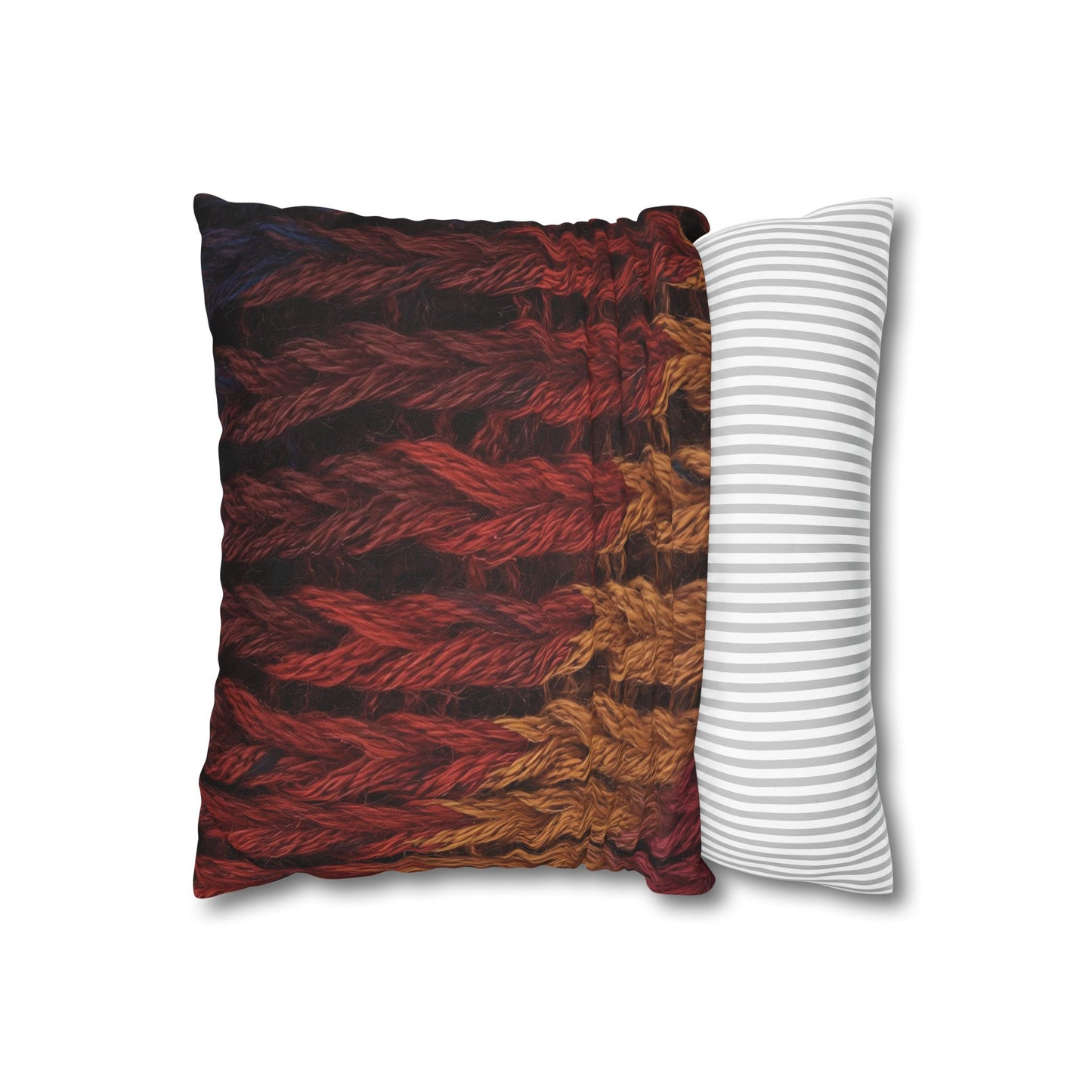 Cozy Fall Knit Square Pillowcase