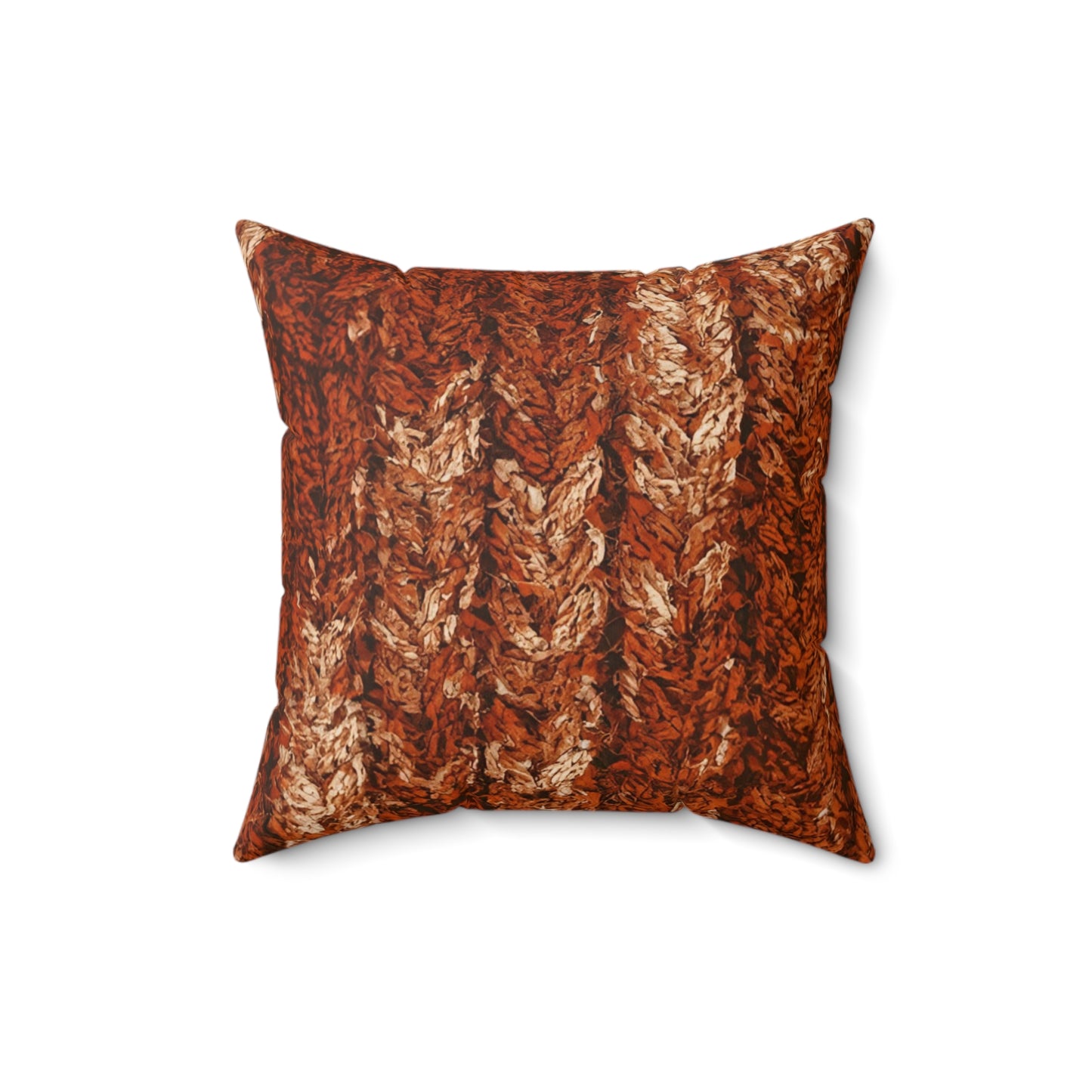 Autumn Knit Pattern Pillow
