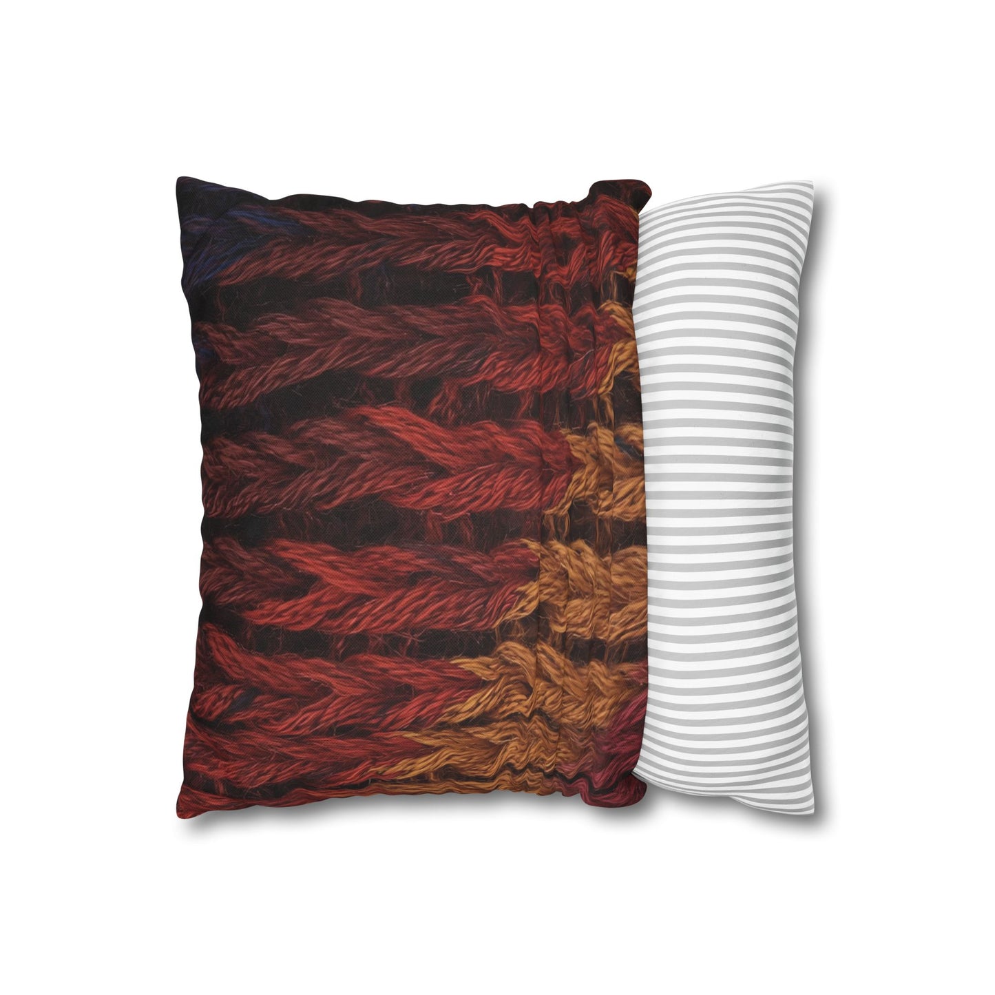 Cozy Fall Knit Square Pillowcase