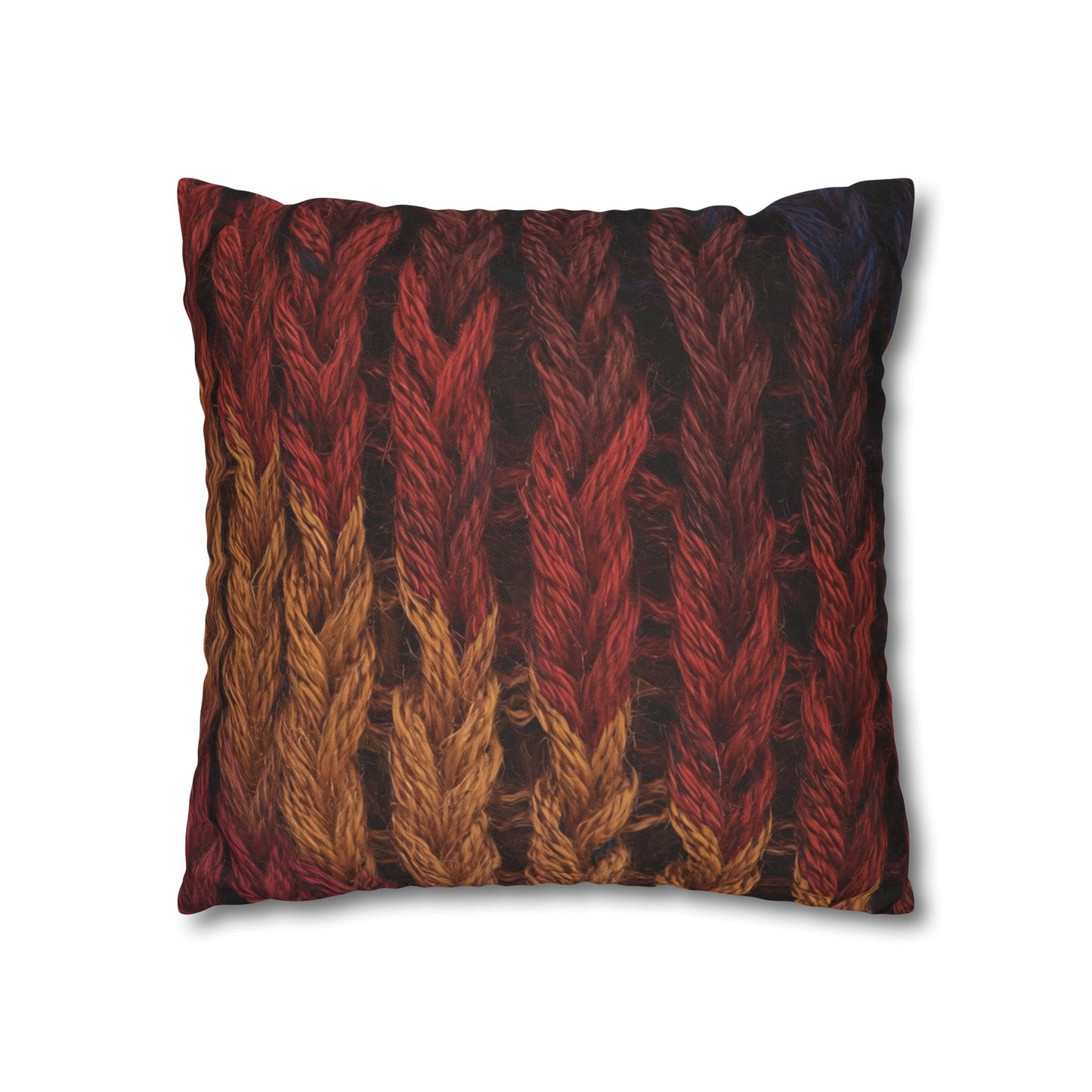 Cozy Fall Knit Square Pillowcase