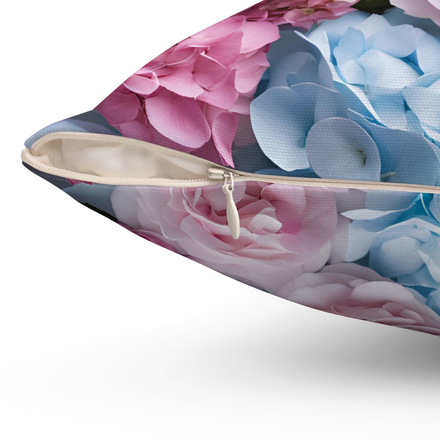 Elegant Floral Polyester Square Pillow