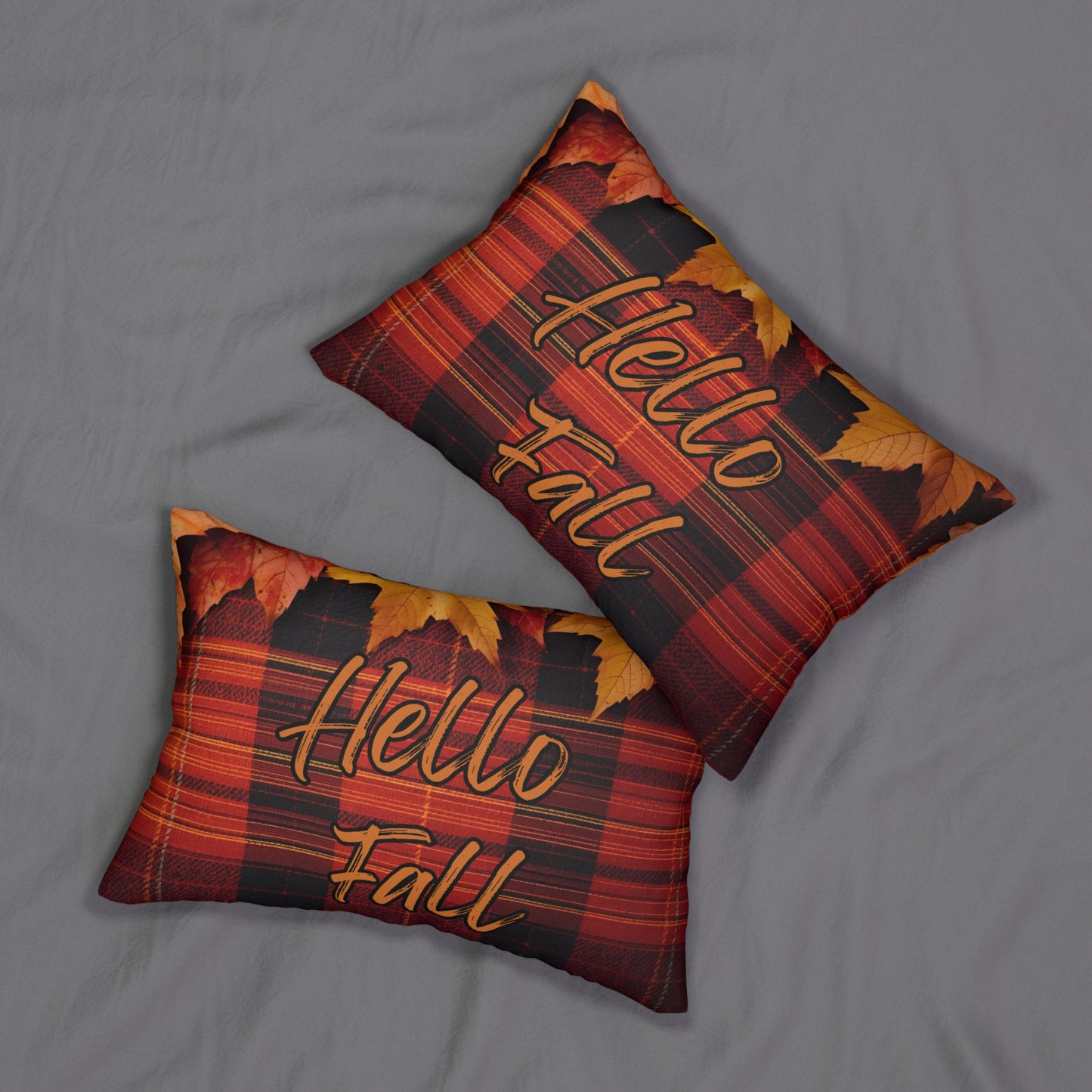 Autumn Plaid Lumbar Pillow