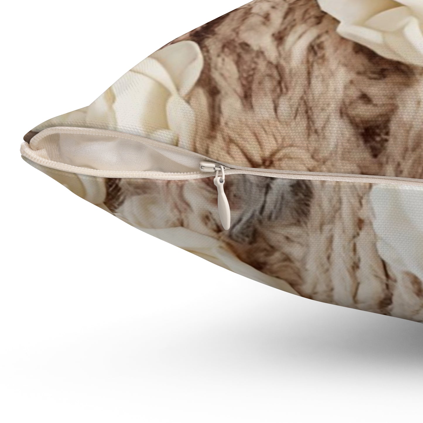 Cottage Rose Knit Floral Pillow