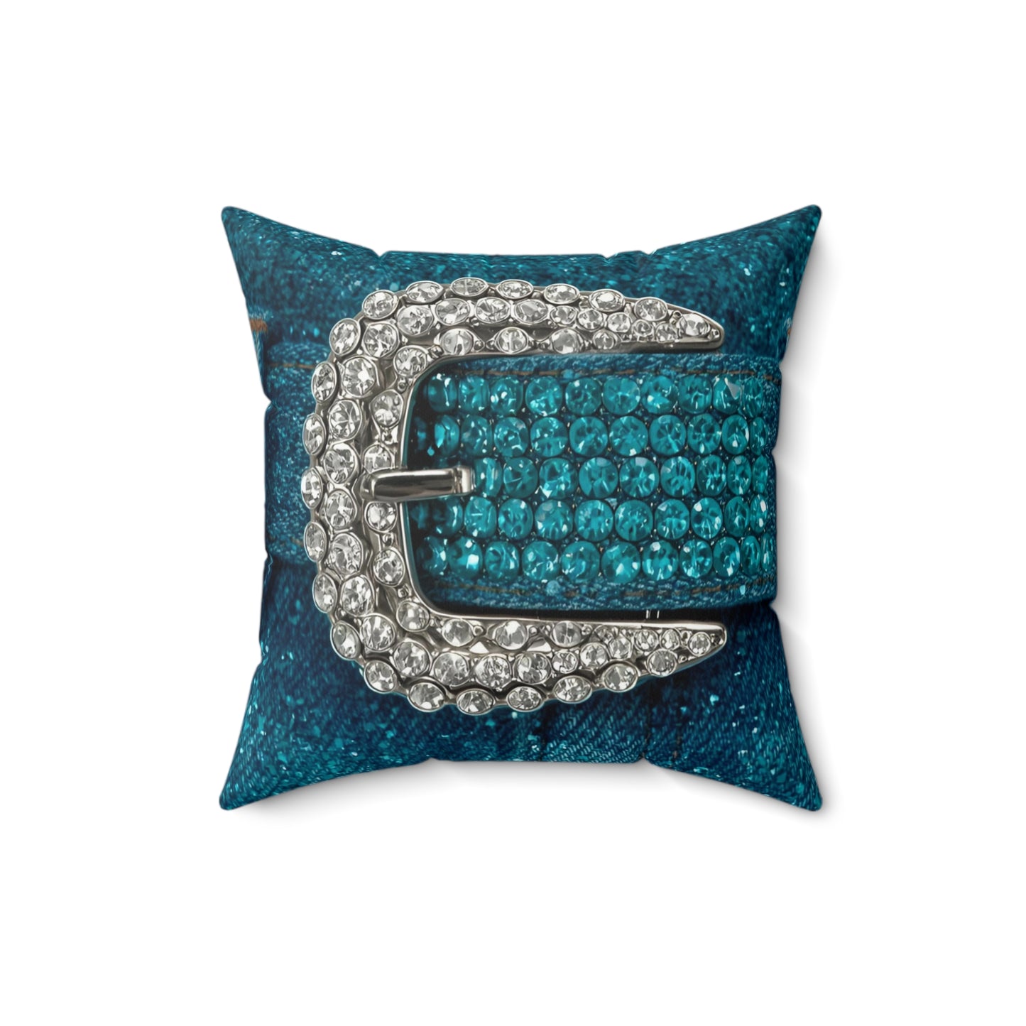 Glamorous Rhinestone Buckle Pillow | Decorative Throw Pillow, Luxury Home Decor, Cubicle Decor, Fashion-Inspired Gift, Book Nookn