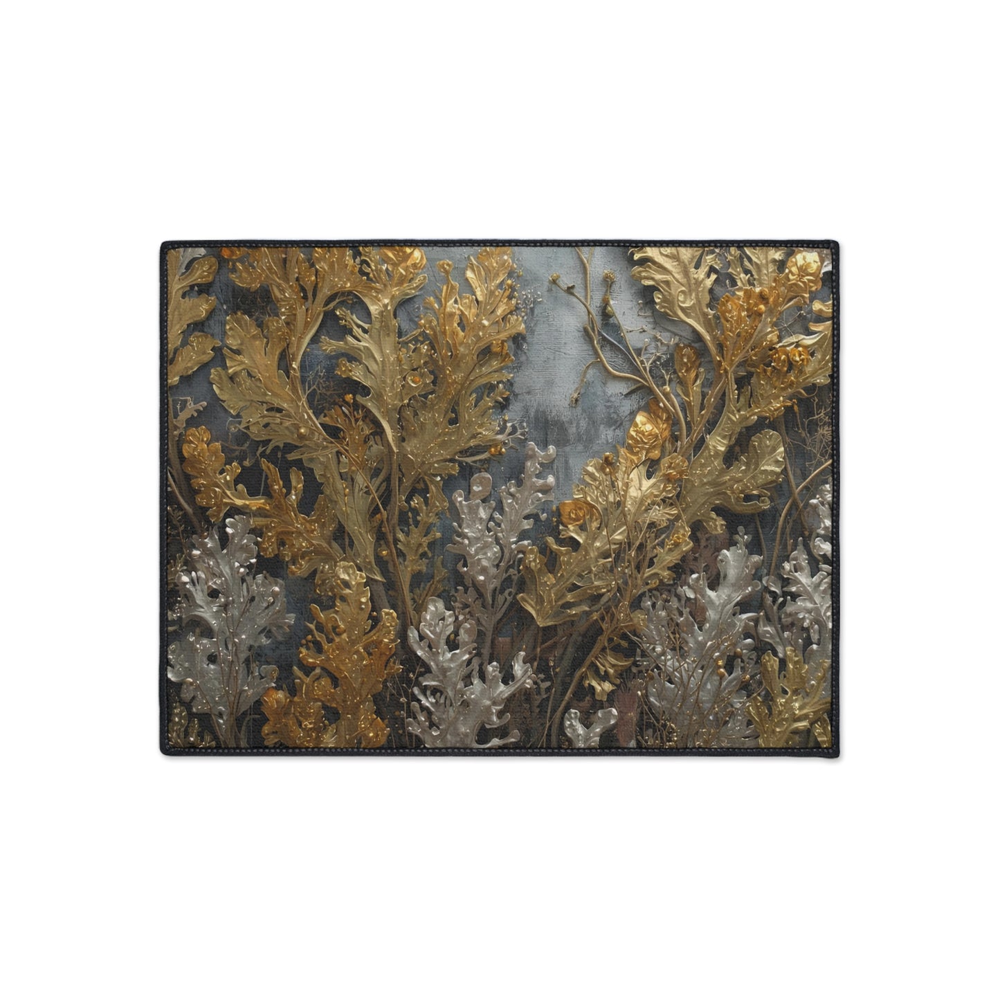 Elegant Sea Moss Rug Floral Heavy Duty Floor Mat