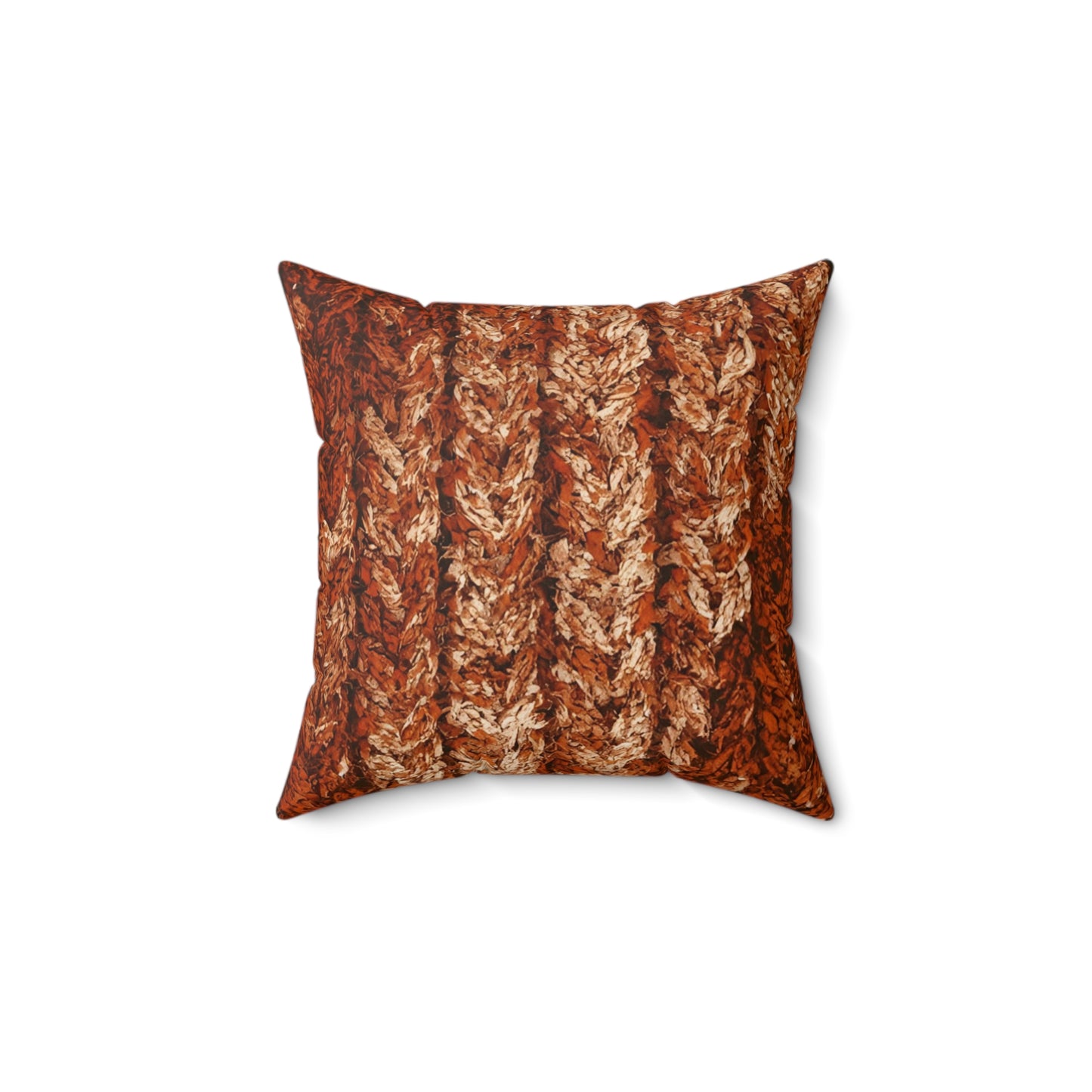 Autumn Knit Pattern Pillow